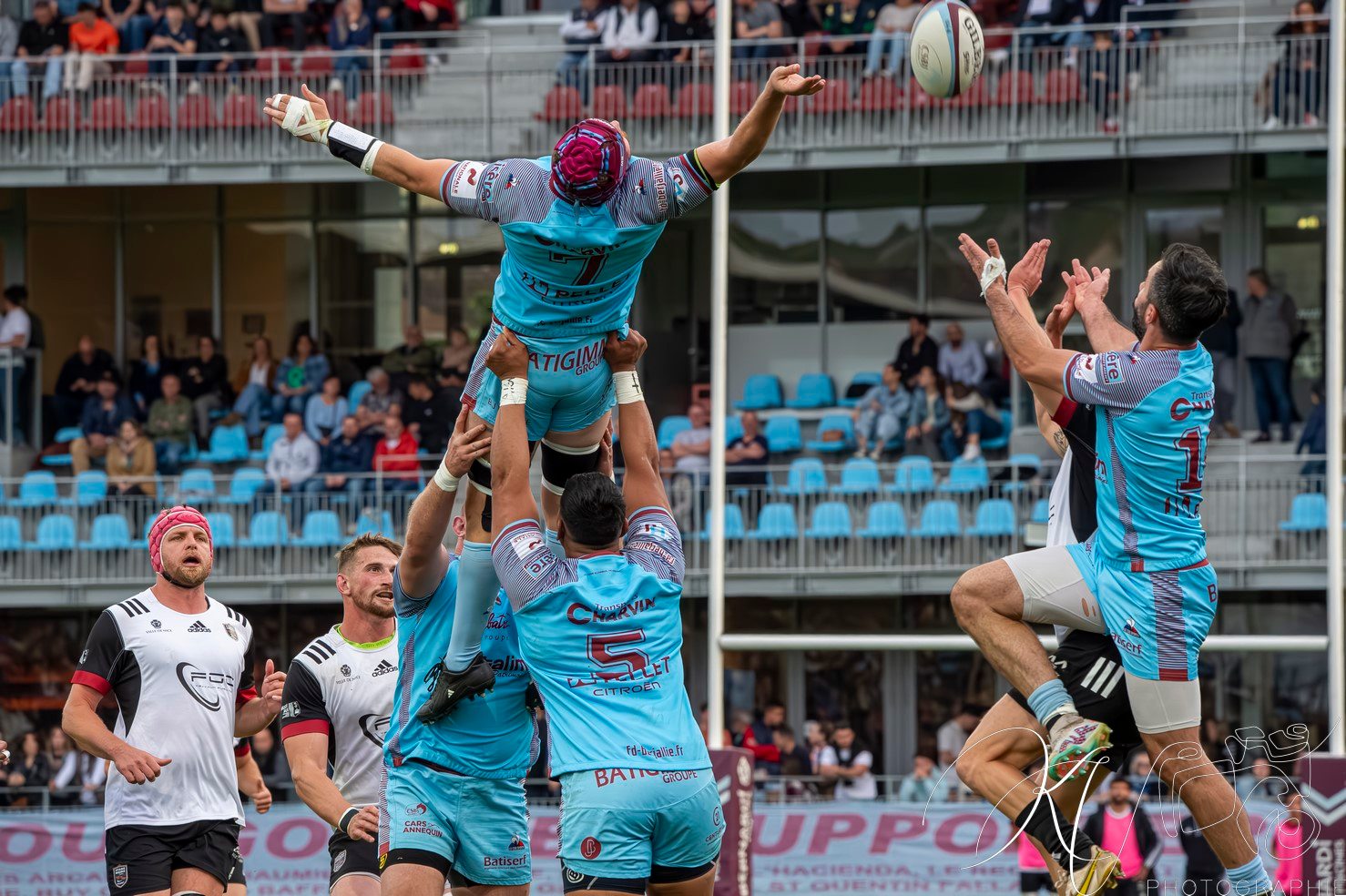  CS Bourgoin-Jallieu - Stade niçois - Rugby - FFR 2024 - National - CS Bourgoin-Jallieu (25) vs (23) Stade Niçois (#FFR24NATCSBJST04) Photo by: Karine Valentin | Siuxy Sports 2024-04-06