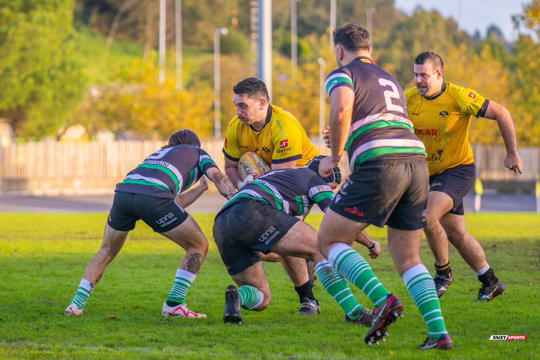 Gonzalo DE LA FUENTE QUINTANA - Angus RILEY KEEFE -  Getxo Artea Rugby Taldea - La Única Rugby Taldea - Rugby - FER 2024 - DHB - Getxo RT (91) vs (0) La Unica RT (#FER24DHBGRTLUR11) Photo by: Fredy Monfoto | Siuxy Sports 2023-11-04