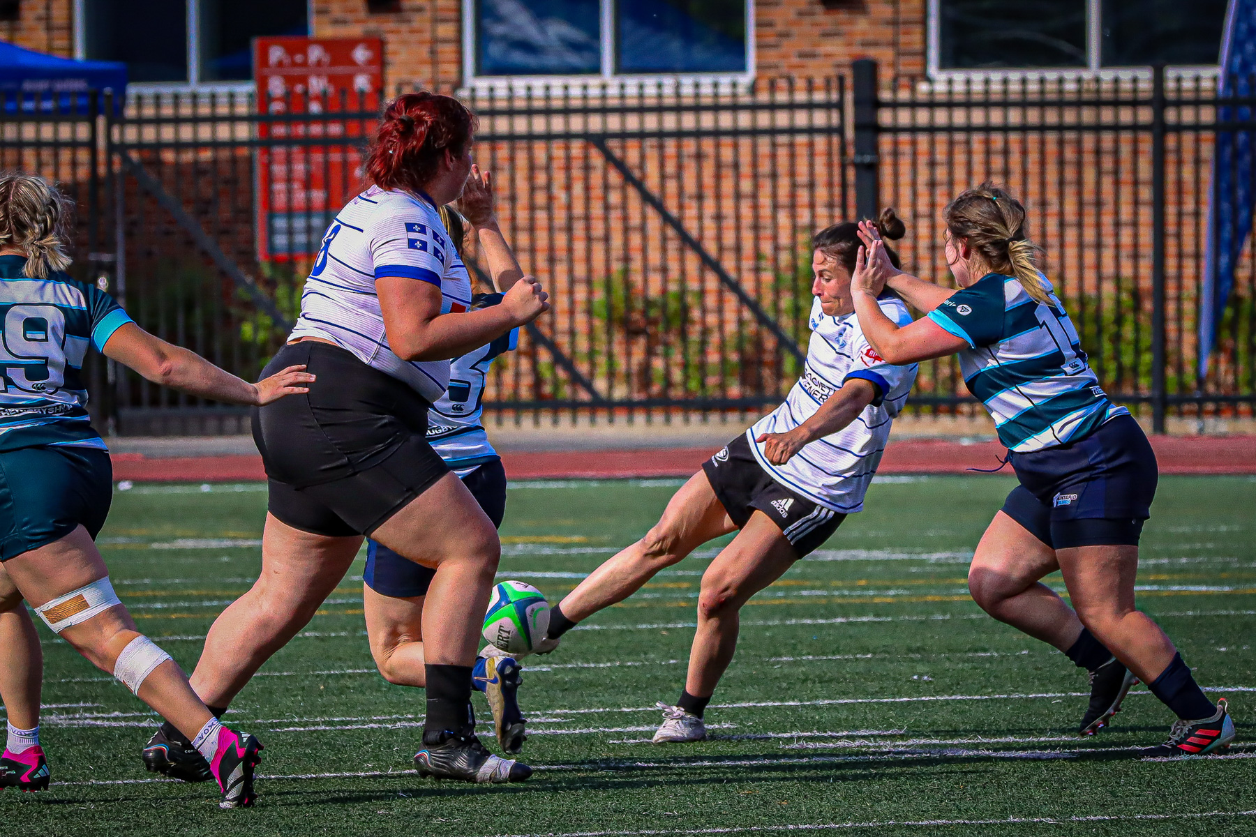  Équipe féminine - Rugby Québec - Ontario Blues (w) - Rugby - QORC-CROQ 2024 - FINALS - QUÉBEC EST (37) VS (13) ONTARIO EST - 1ST POSITION - Reel Mayarts (#QORC24QCEONE16) Photo by: Photo Mayarts | Siuxy Sports 2024-06-01