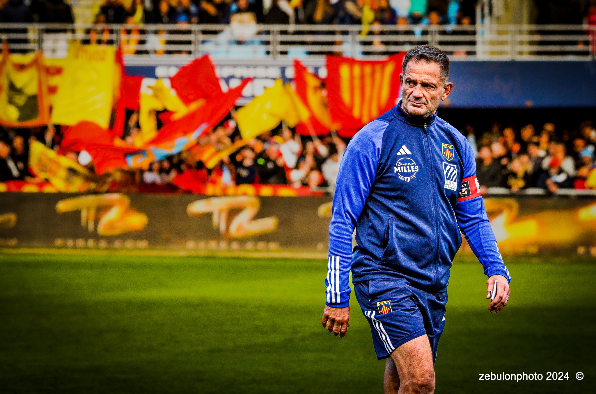  US Arlequins Perpignanais - Stade Rochelais - Rugby - TOP 14 - Perpignan (27) vs (15) La Rochelle (#TOP12USAPSR02) Photo by: Photo Zebulon | Siuxy Sports 2024-02-24