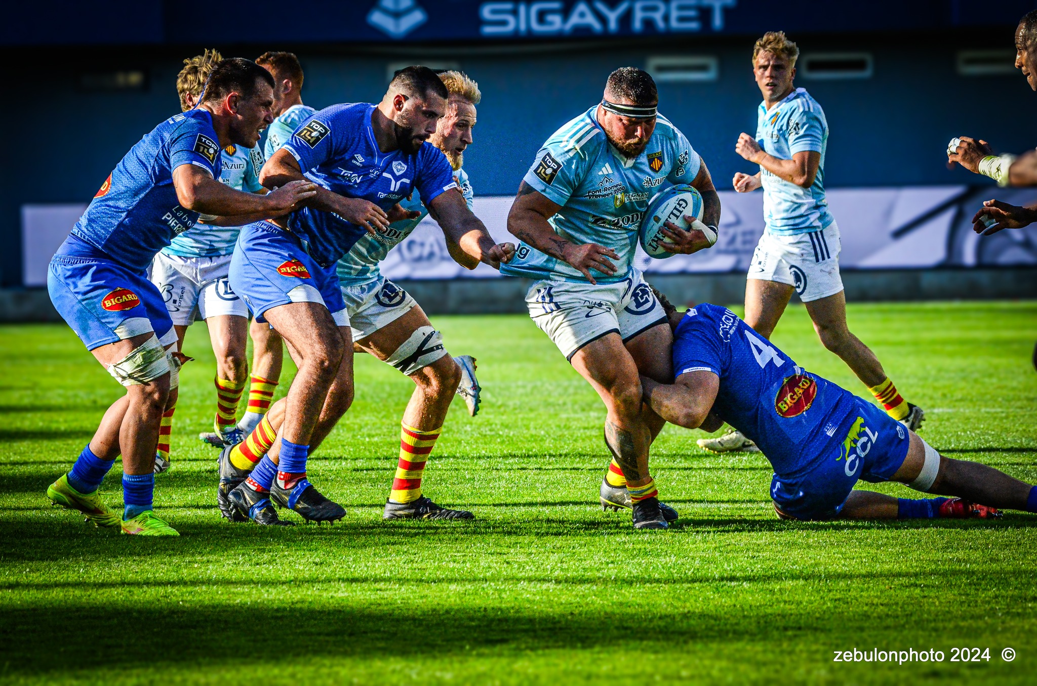  US Arlequins Perpignanais - Castres Olympique - Rugby - FFR 2024 - Top14 - USAP (43) vs (12) Castres  (#FFR24TOPPERCAS03) Photo by: Photo Zebulon | Siuxy Sports 2024-03-30