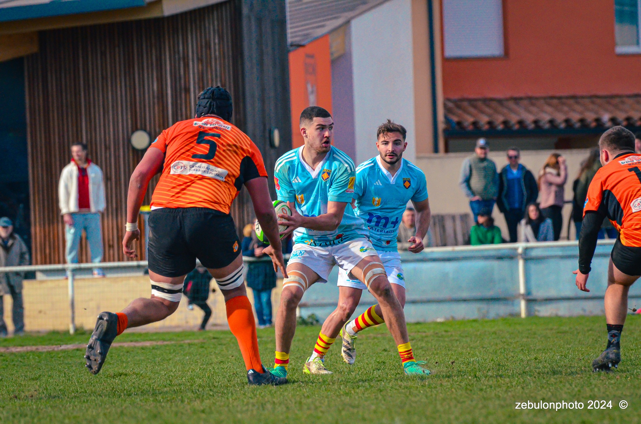  Racing Club Narbonnais - US Arlequins Perpignanais - Rugby - Espoirs - Narbonne vs USAP (#ESP24RCNUSAP02) Photo by: Photo Zebulon | Siuxy Sports 2024-02-17