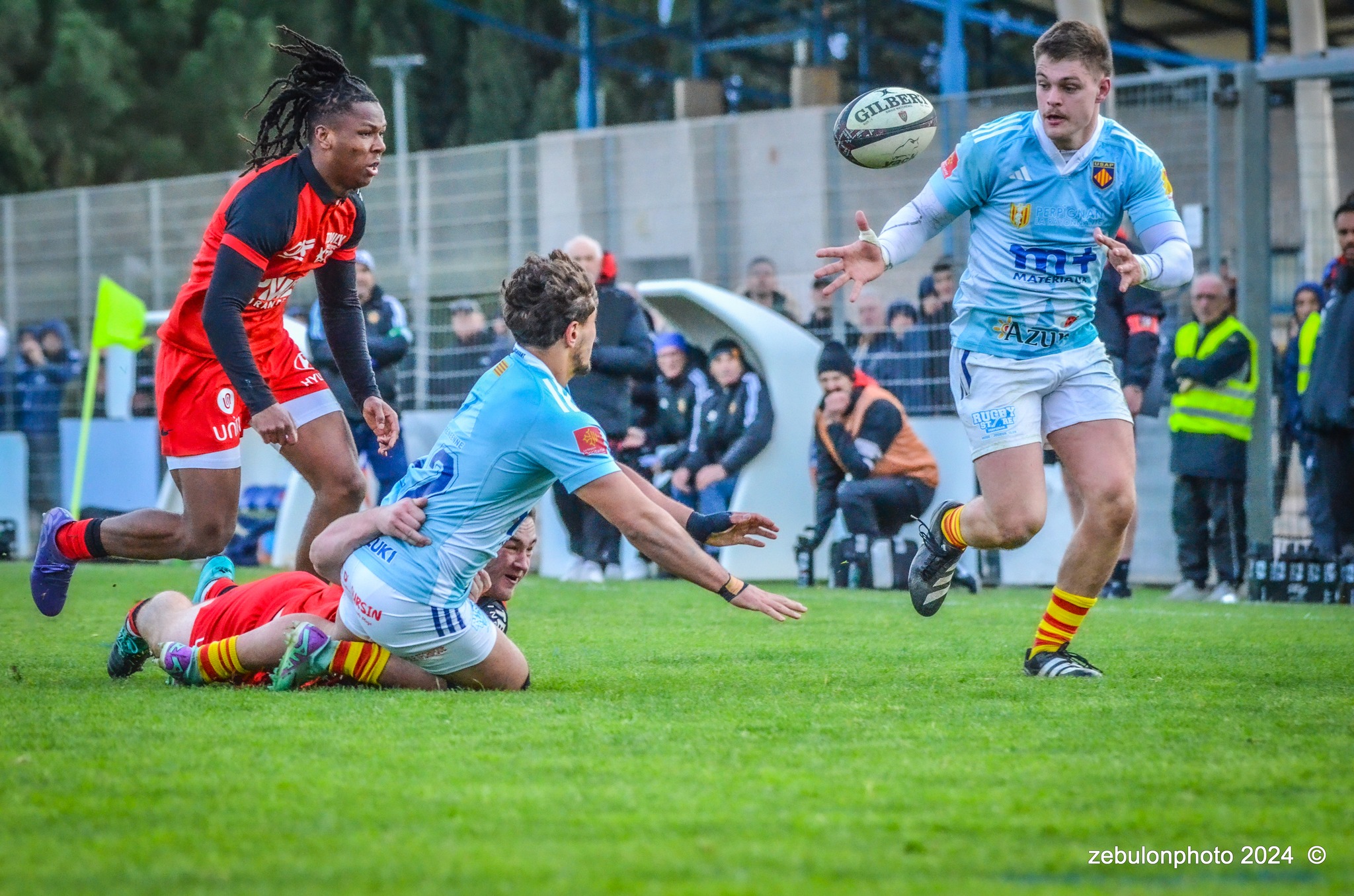  US Arlequins Perpignanais - RC Toulonnais - Rugby - Espoirs - USAP vs RCT (#ESP24USAPRCT02) Photo by: Photo Zebulon | Siuxy Sports 2024-02-10
