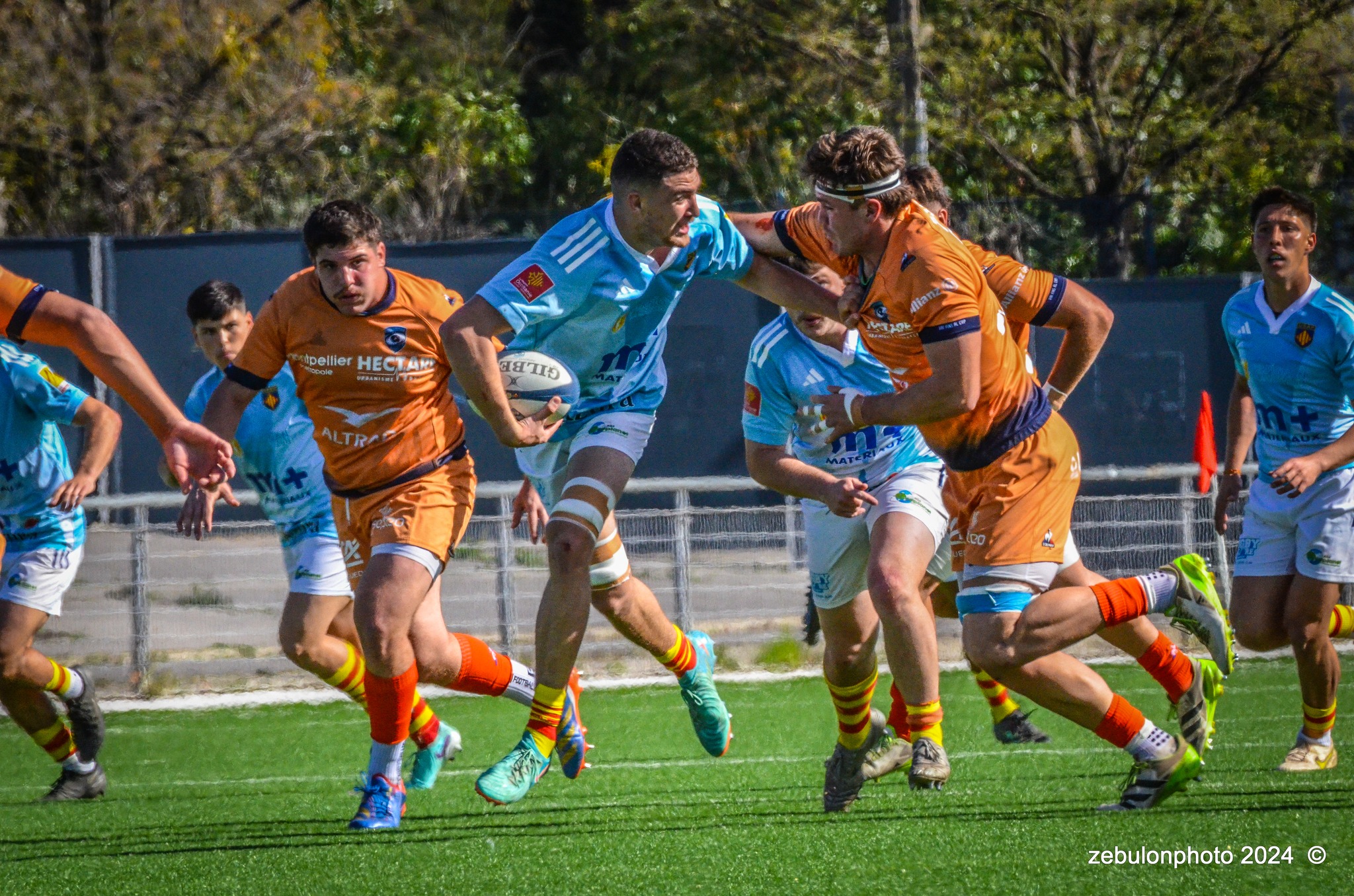  Montpellier Hérault Rugby - US Arlequins Perpignanais - Rugby - 2024 Espoirs - Montpellier (18) vs (7) Perpignan (#ESP24MHRUSAP03) Photo by: Photo Zebulon | Siuxy Sports 2024-03-16