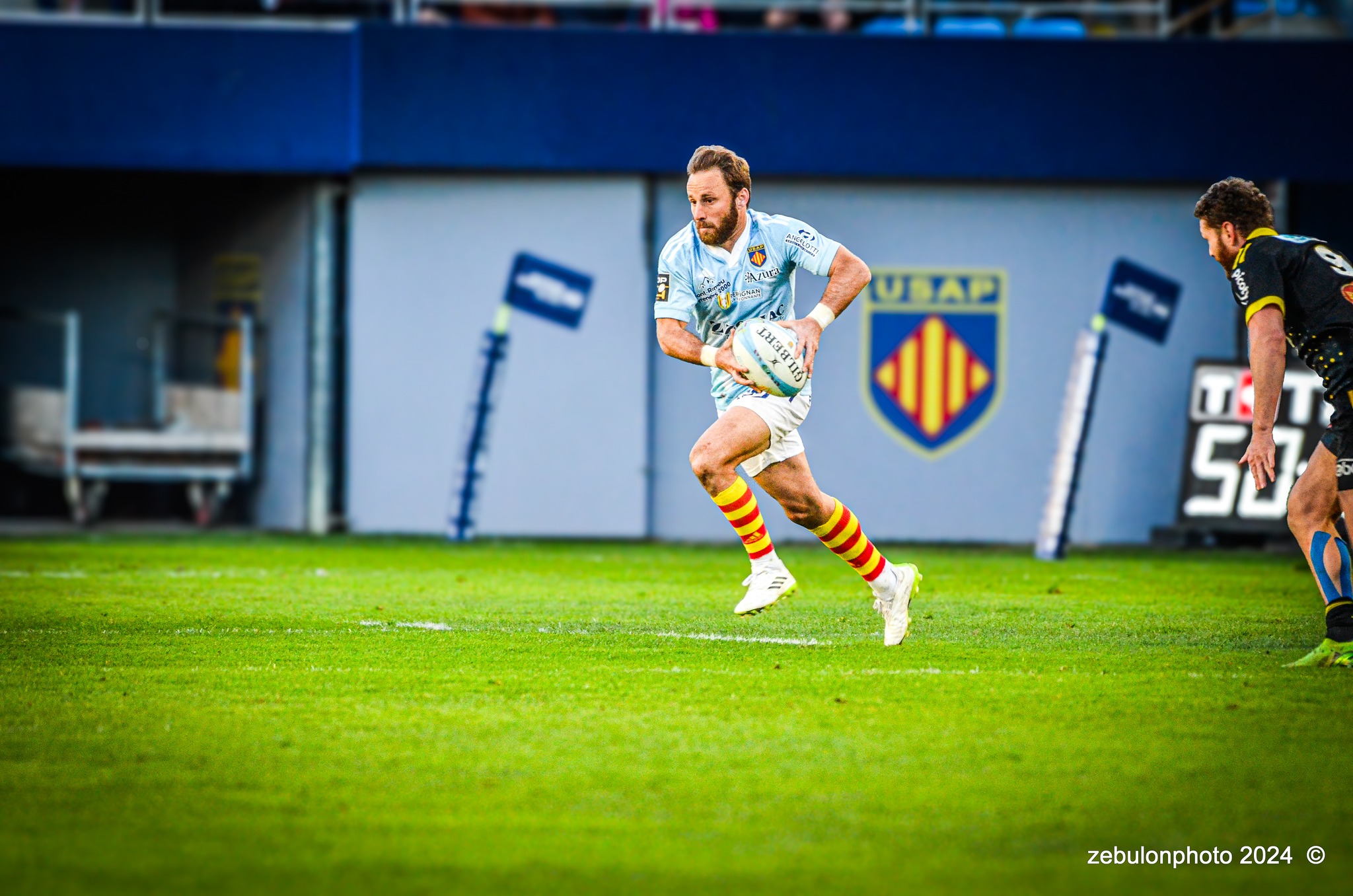  US Arlequins Perpignanais - Stade Rochelais - Rugby - TOP 14 - Perpignan (27) vs (15) La Rochelle (#TOP12USAPSR02) Photo by: Photo Zebulon | Siuxy Sports 2024-02-24
