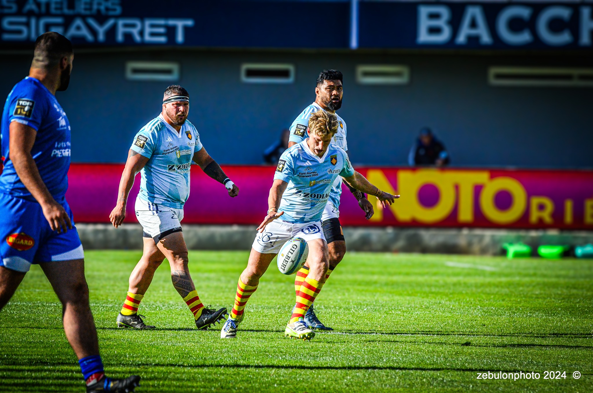  US Arlequins Perpignanais - Castres Olympique - Rugby - FFR 2024 - Top14 - USAP (43) vs (12) Castres  (#FFR24TOPPERCAS03) Photo by: Photo Zebulon | Siuxy Sports 2024-03-30