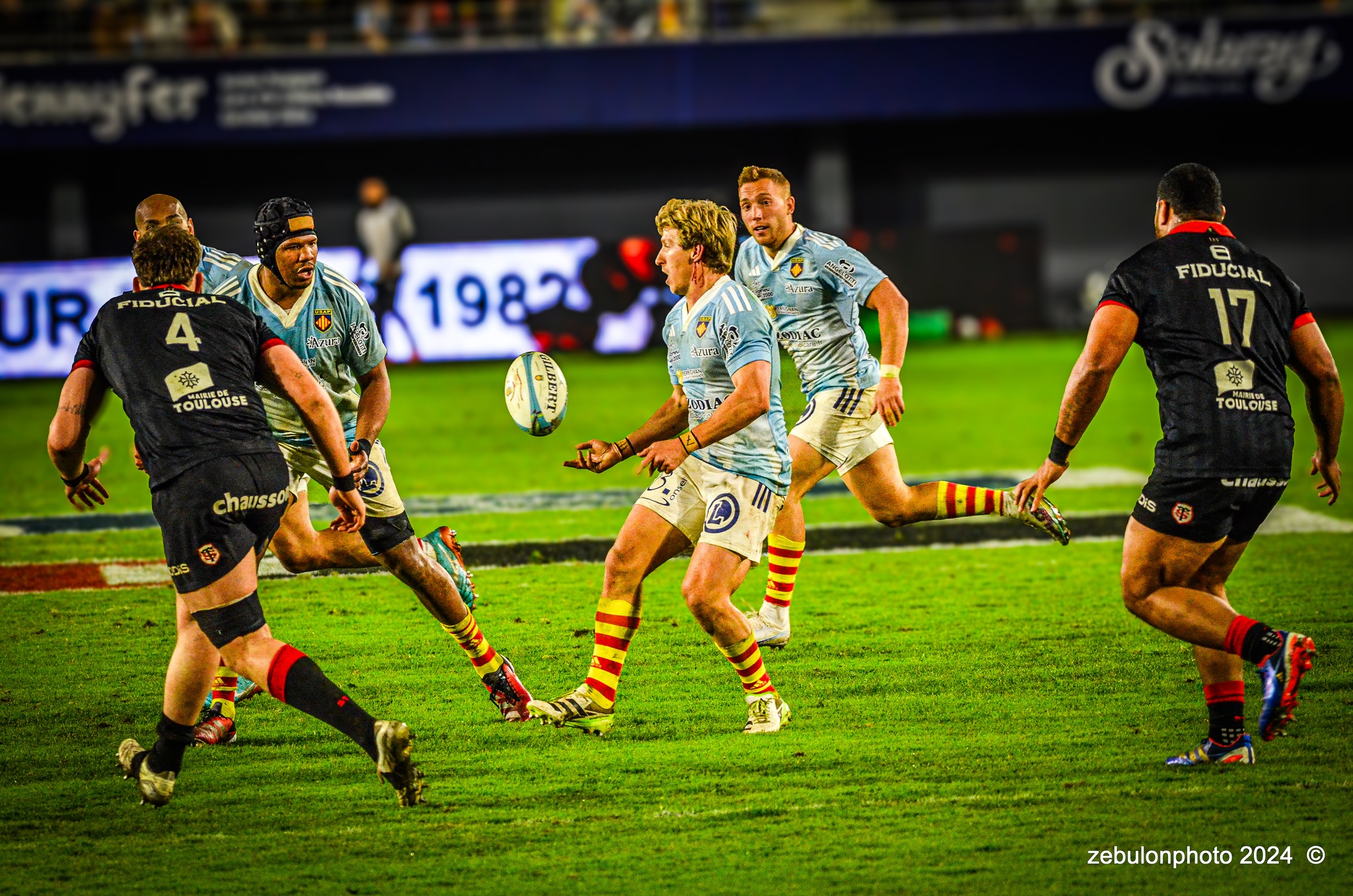  US Arlequins Perpignanais - RC Toulonnais - Rugby - TOP 14 - Perpignan (27) vs (17) RC Toulonnais (#TOP1424USAPRCT03) Photo by: Photo Zebulon | Siuxy Sports 2024-03-09