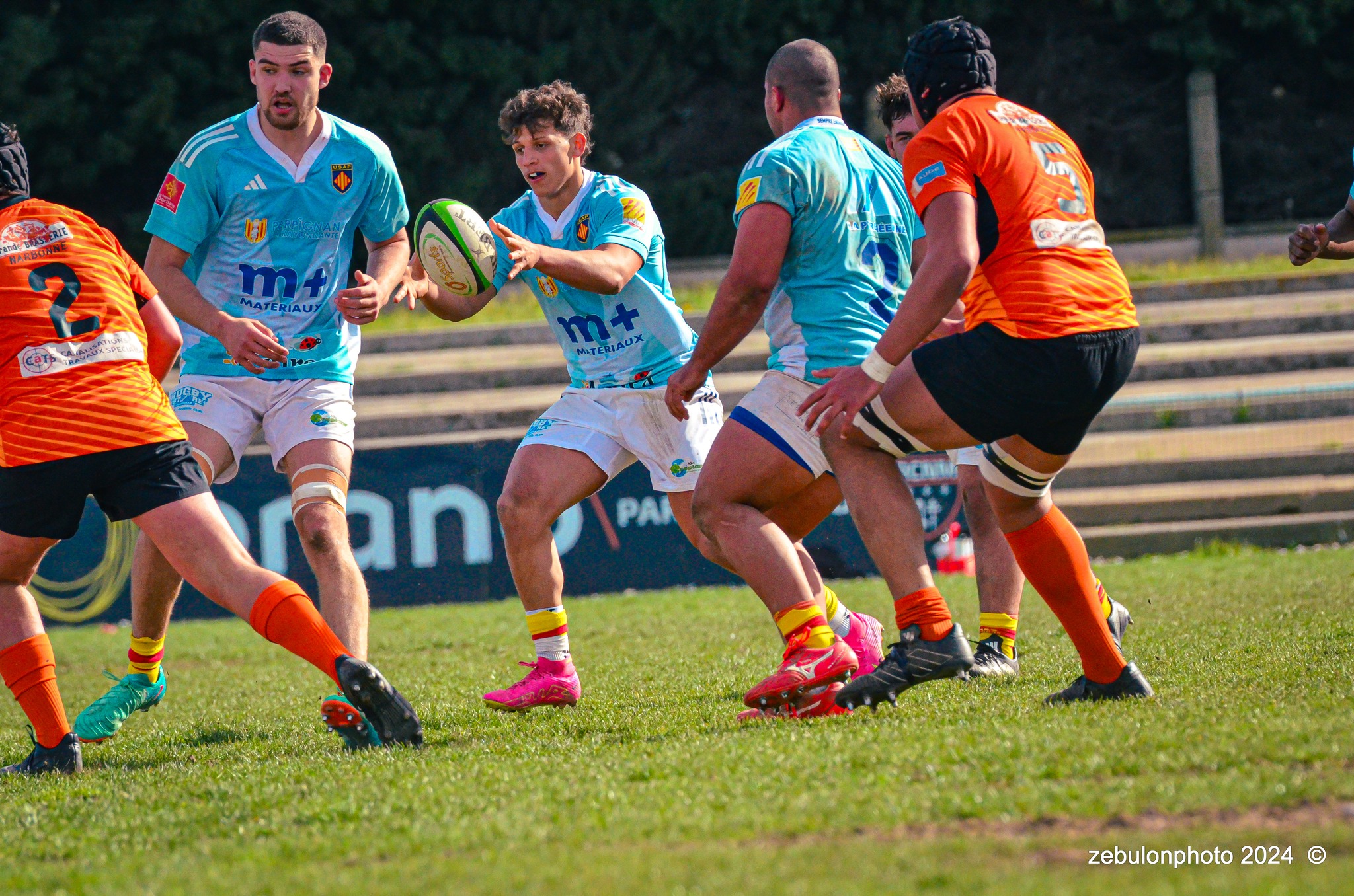  Racing Club Narbonnais - US Arlequins Perpignanais - Rugby - Espoirs - Narbonne vs USAP (#ESP24RCNUSAP02) Photo by: Photo Zebulon | Siuxy Sports 2024-02-17