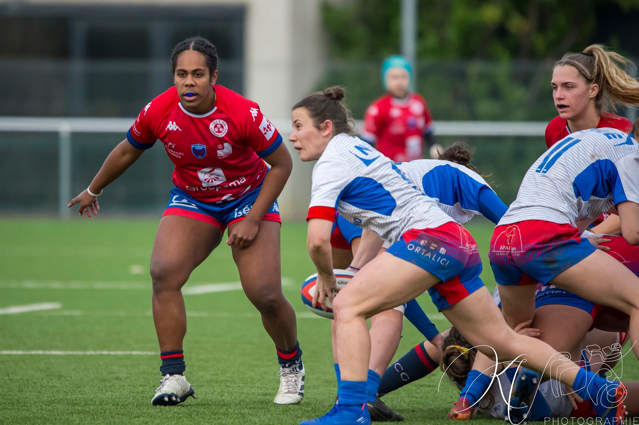 Makarita BALEINAGODO - Lea CHAMPON -  FC Grenoble Rugby - Blagnac - Rugby - 2024 Élite 1 Féminine - FC Grenoble Amazones (18)  vs (13) Blagnac (#E1G24FCGBLA02) Photo by: Karine Valentin | Siuxy Sports 2024-02-18