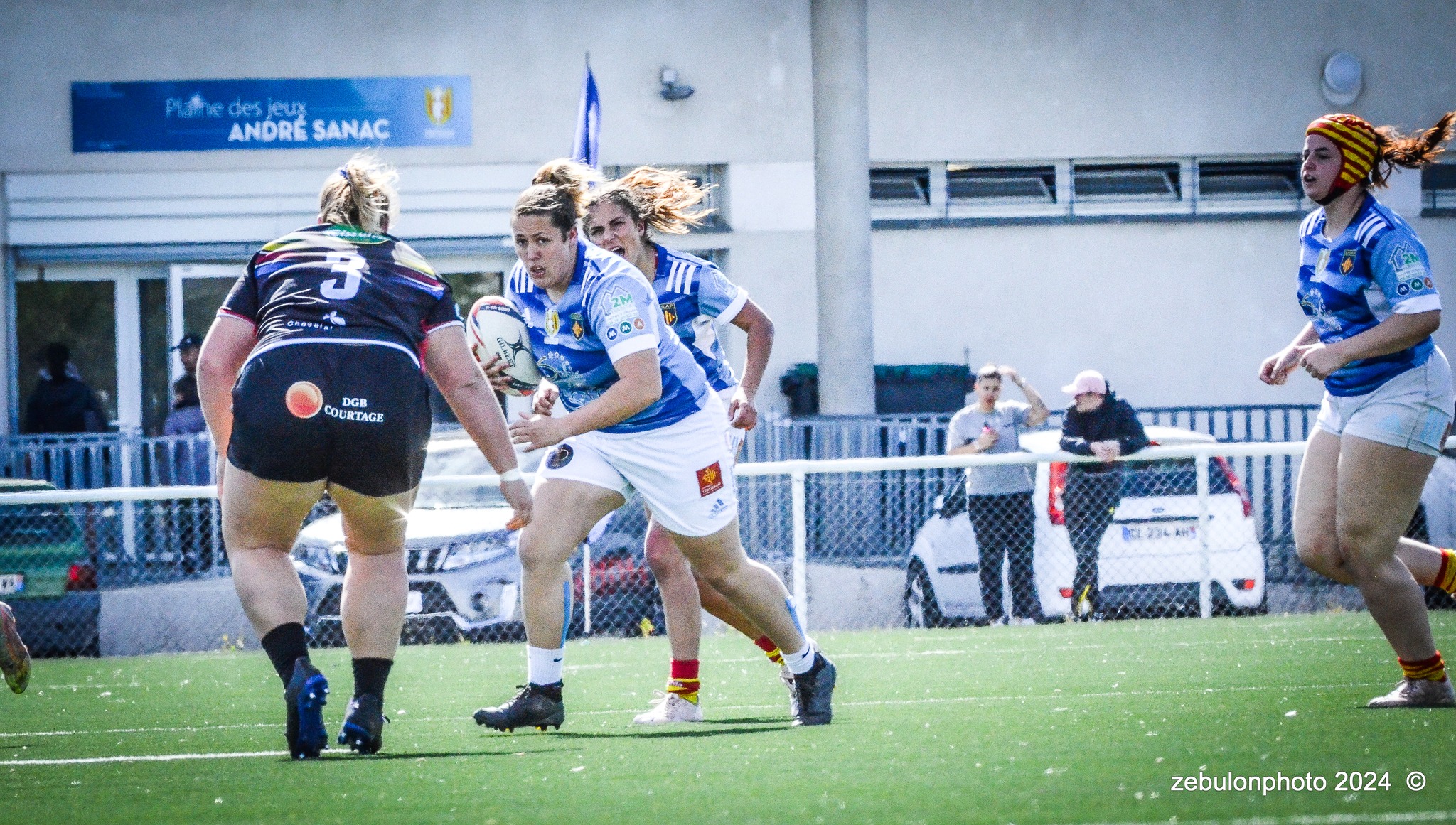  US Arlequins Perpignanais - RC Toulonnais - Rugby - FFR 2024 - Fed 2 Fém - USAP XV (5) vs (10) Toulon    (#FFR24F2FPERTOU03) Photo by: Photo Zebulon | Siuxy Sports 2024-03-31