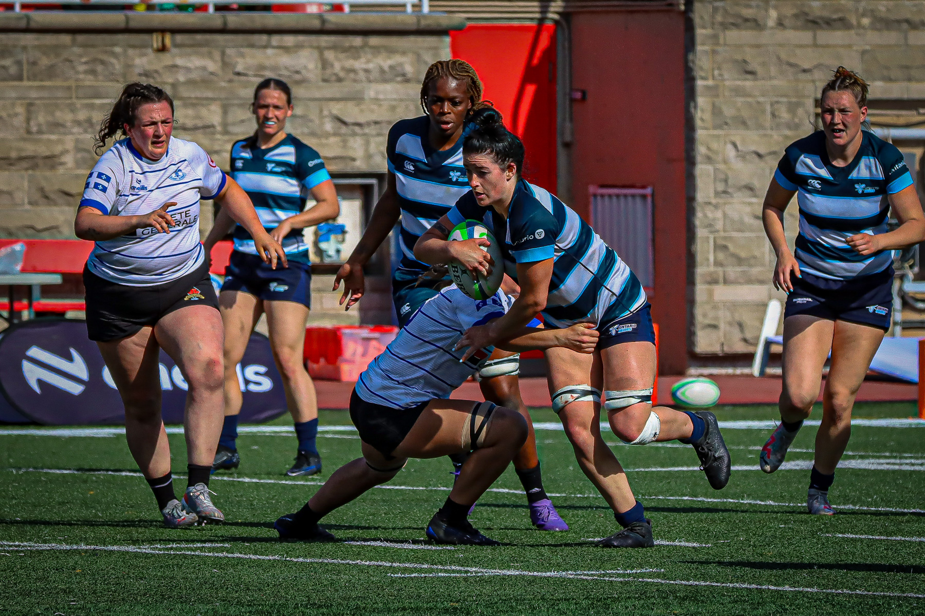  Équipe féminine - Rugby Québec - Ontario Blues (w) - Rugby - QORC-CROQ 2024 - FINALS - QUÉBEC EST (37) VS (13) ONTARIO EST - 1ST POSITION - Reel Mayarts (#QORC24QCEONE16) Photo by: Photo Mayarts | Siuxy Sports 2024-06-01