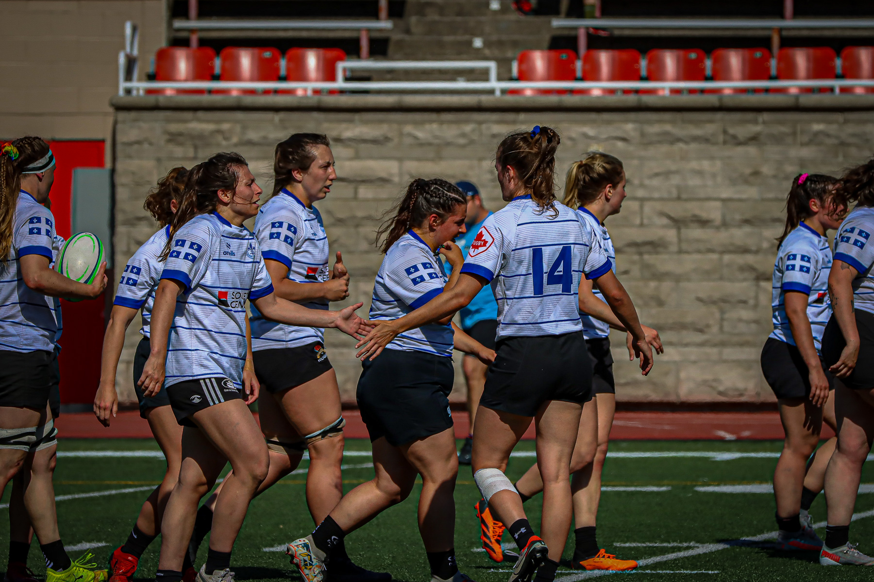  Équipe féminine - Rugby Québec - Ontario Blues (w) - Rugby - QORC-CROQ 2024 - FINALS - QUÉBEC EST (37) VS (13) ONTARIO EST - 1ST POSITION - Reel Mayarts (#QORC24QCEONE16) Photo by: Photo Mayarts | Siuxy Sports 2024-06-01
