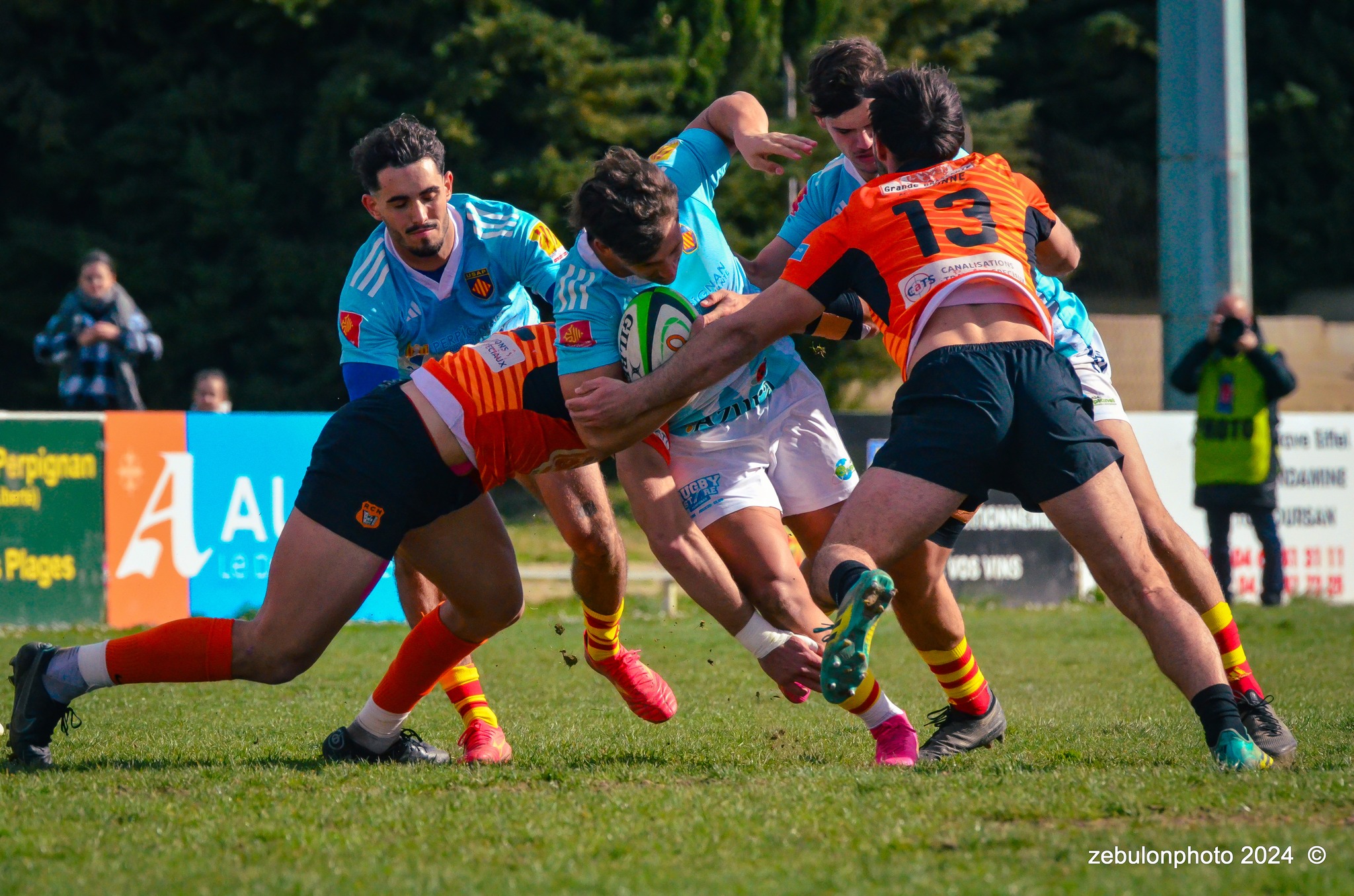  Racing Club Narbonnais - US Arlequins Perpignanais - Rugby - Espoirs - Narbonne vs USAP (#ESP24RCNUSAP02) Photo by: Photo Zebulon | Siuxy Sports 2024-02-17