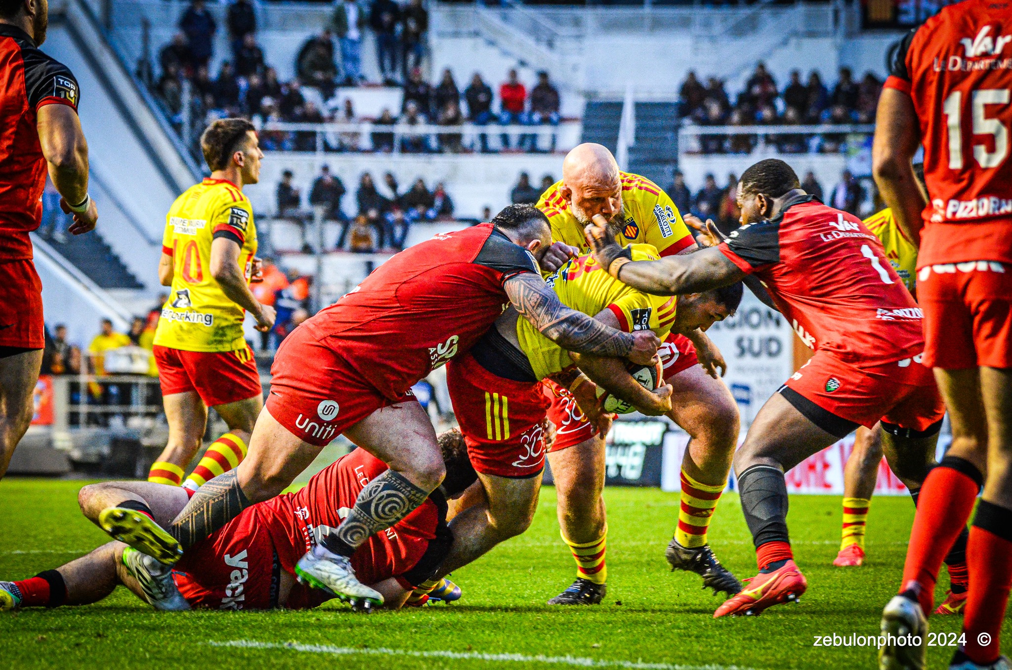  RC Toulonnais - US Arlequins Perpignanais - Rugby - TOP 14 - Toulon (44) vs (22) Perpignan (#TOP1424RCTUSAP03) Photo by: Photo Zebulon | Siuxy Sports 2024-03-02