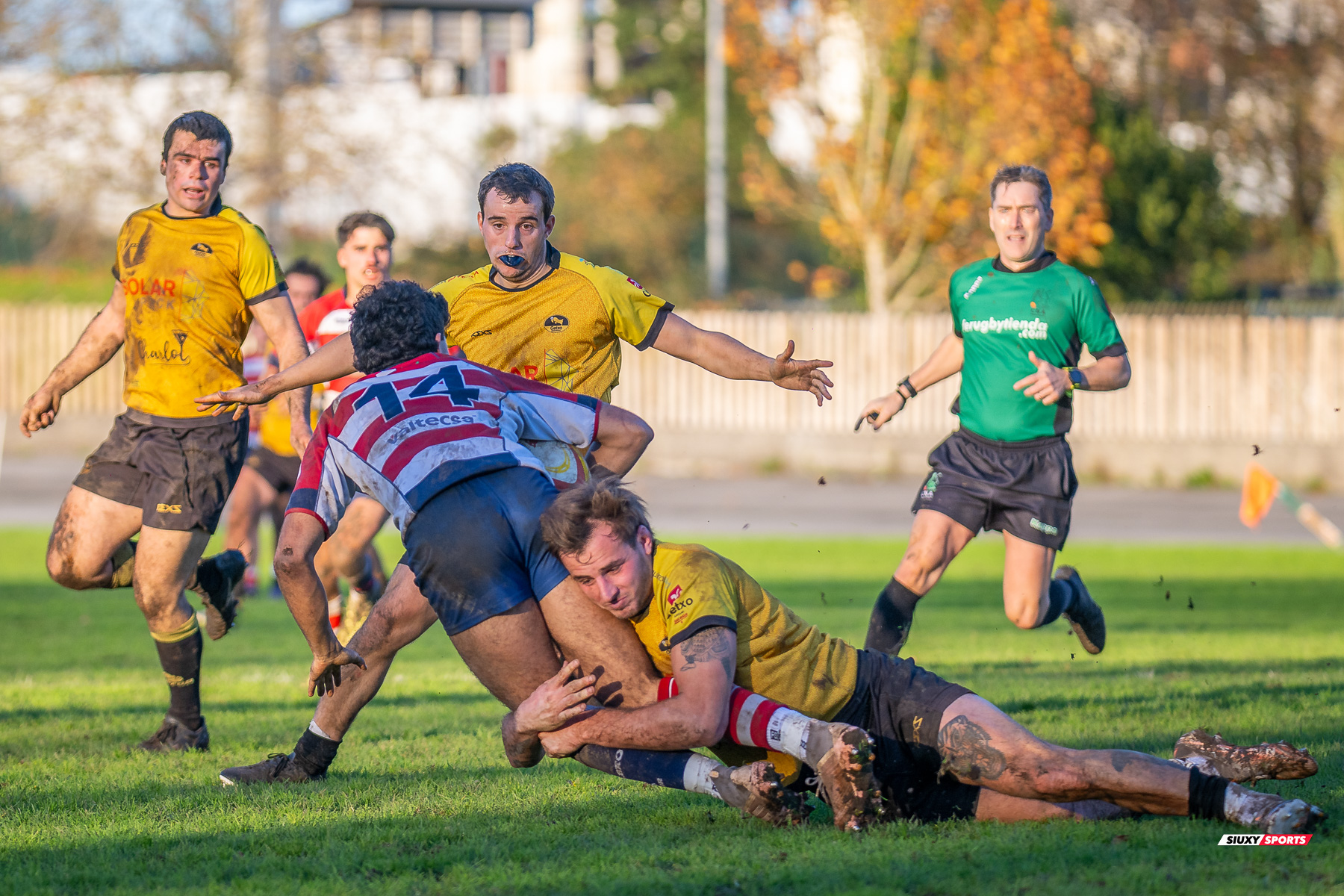Martin CHAVEZ - Kerman PASTOR AYO -  Getxo Artea Rugby Taldea - Universitario Bilbao Rugby - Rugby - FER 2023 - DHB - Getxo Artea RT (19) vs (13) Universitario Bilbao Rugby (#FER23DHBGETUBR12) Photo by: Fredy Monfoto | Siuxy Sports 2023-12-16