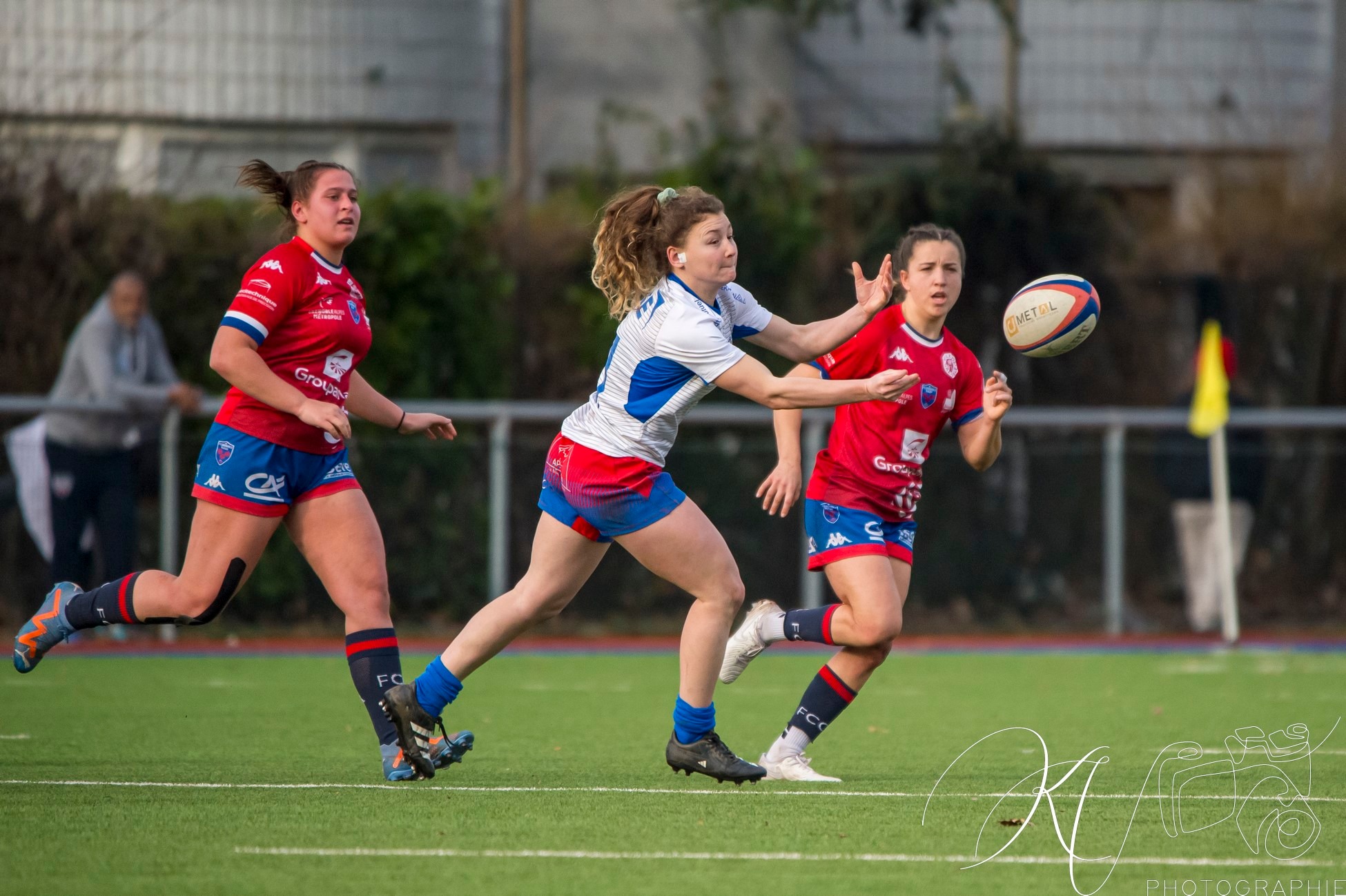 Alexandra CHAMBON - Lou MINGOLO -  FC Grenoble Rugby - Blagnac - Rugby - 2024 Élite 1 Féminine - FC Grenoble Amazones (18)  vs (13) Blagnac (#E1G24FCGBLA02) Photo by: Karine Valentin | Siuxy Sports 2024-02-18