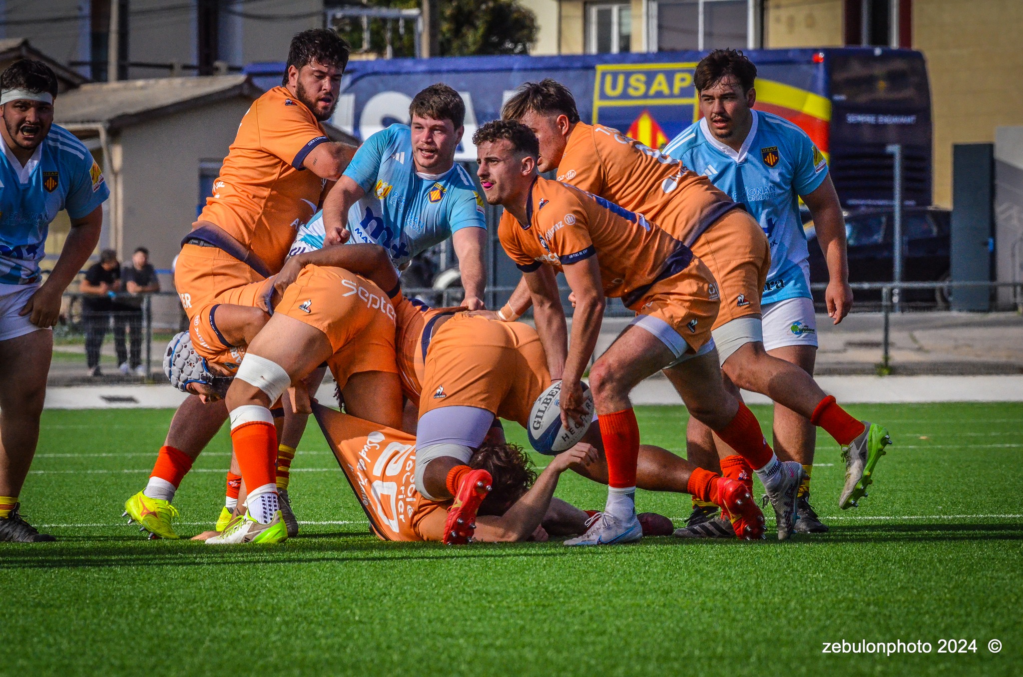  Montpellier Hérault Rugby - US Arlequins Perpignanais - Rugby - 2024 Espoirs - Montpellier (18) vs (7) Perpignan (#ESP24MHRUSAP03) Photo by: Photo Zebulon | Siuxy Sports 2024-03-16