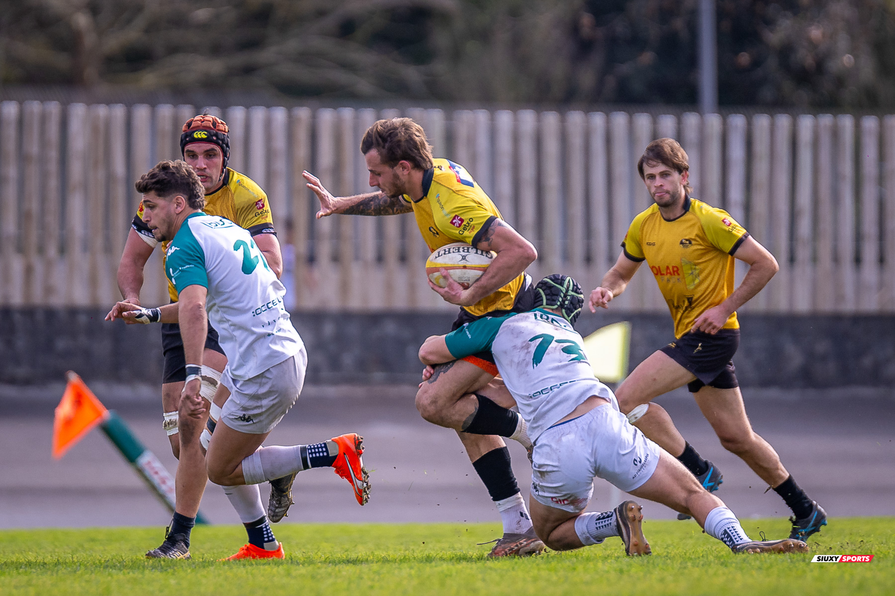Noah COOPER - Pablo GOMEZ ROMAN -  Getxo Artea Rugby Taldea - Rugby Club Valencia - Rugby - FER 2024 - DHB - Getxo RT (14) vs (16) Valencia RC (#FER24DHBGRTVRC01) Photo by: Fredy Monfoto | Siuxy Sports 2024-01-28