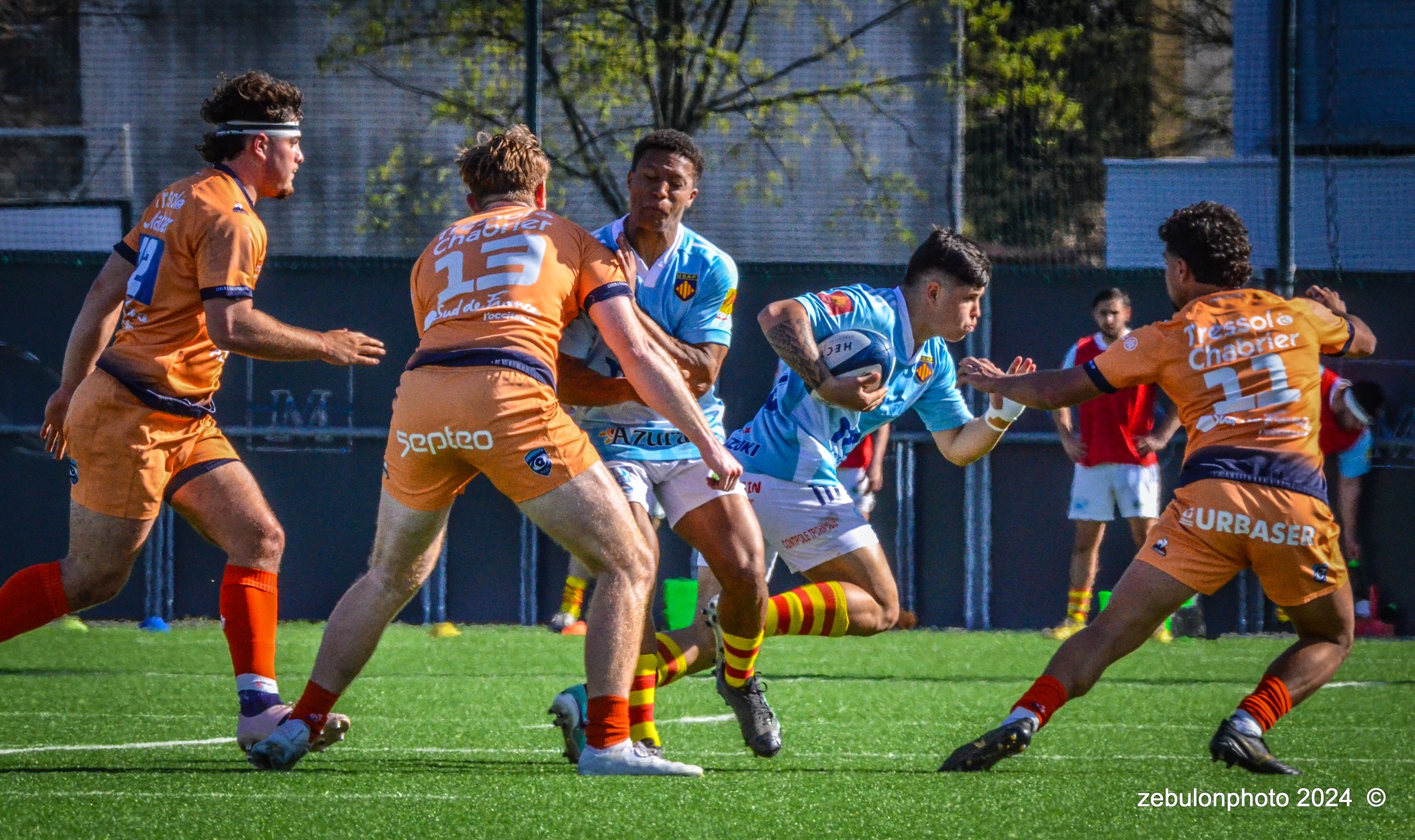  Montpellier Hérault Rugby - US Arlequins Perpignanais - Rugby - 2024 Espoirs - Montpellier (18) vs (7) Perpignan (#ESP24MHRUSAP03) Photo by: Photo Zebulon | Siuxy Sports 2024-03-16