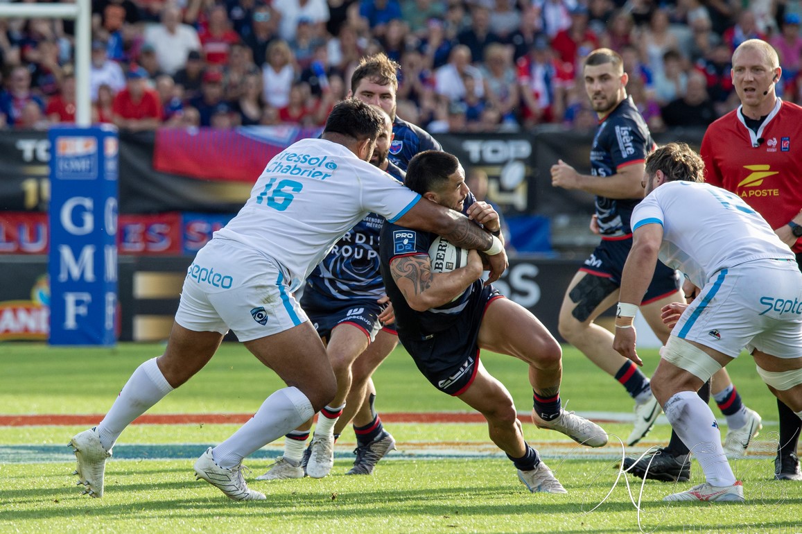  FC Grenoble Rugby - Montpellier Hérault Rugby - Rugby - FFR - 2024 - Access Match -  FC Grenoble (18) vs (20) Montpellier (#FFR24FCGMHR06) Photo by: Karine Valentin | Siuxy Sports 2024-06-16