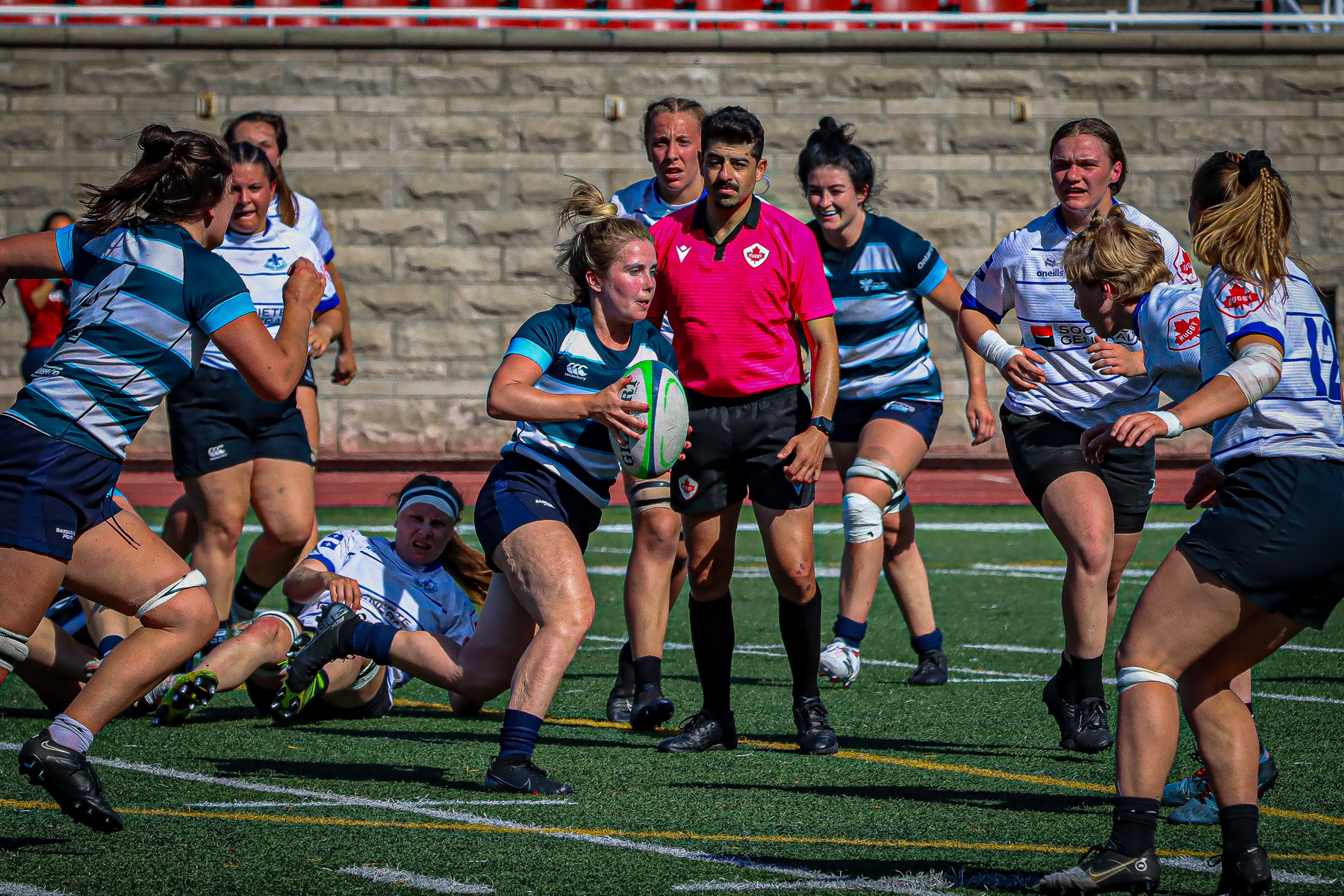  Équipe féminine - Rugby Québec - Ontario Blues (w) - Rugby - QORC-CROQ 2024 - FINALS - QUÉBEC EST (37) VS (13) ONTARIO EST - 1ST POSITION - Reel Mayarts (#QORC24QCEONE16) Photo by: Photo Mayarts | Siuxy Sports 2024-06-01