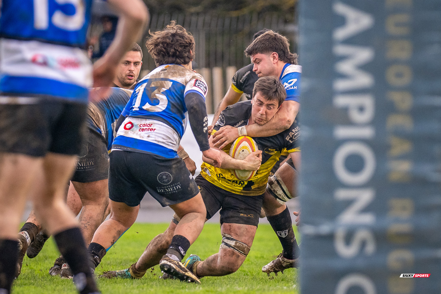 Xabier IRADI PORSET - Franco PODGAETZKY -  Getxo Artea Rugby Taldea - Club de Rugby Sant Cugat - Rugby - Élite Div Honor B masculina - Getxo (17) vs (5) Sant Cugat (#E24DBMGETSC03) Photo by: Fredy Monfoto | Siuxy Sports 2024-03-03