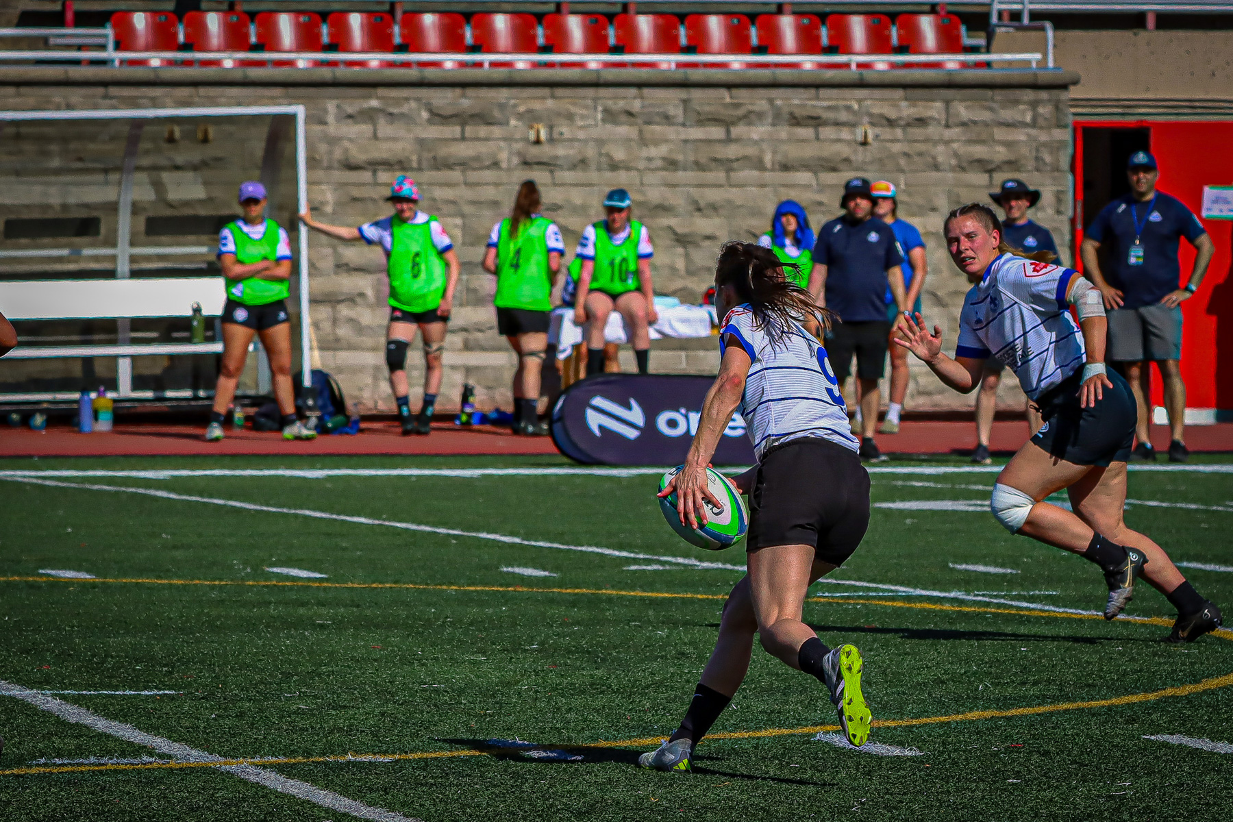  Équipe féminine - Rugby Québec - Ontario Blues (w) - Rugby - QORC-CROQ 2024 - FINALS - QUÉBEC EST (37) VS (13) ONTARIO EST - 1ST POSITION - Reel Mayarts (#QORC24QCEONE16) Photo by: Photo Mayarts | Siuxy Sports 2024-06-01