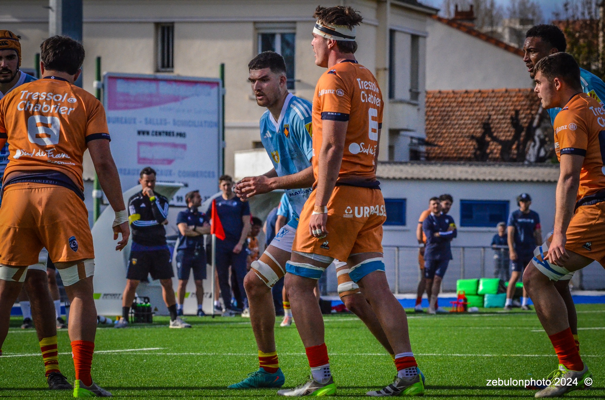 Montpellier Hérault Rugby - US Arlequins Perpignanais - Rugby - 2024 Espoirs - Montpellier (18) vs (7) Perpignan (#ESP24MHRUSAP03) Photo by: Photo Zebulon | Siuxy Sports 2024-03-16
