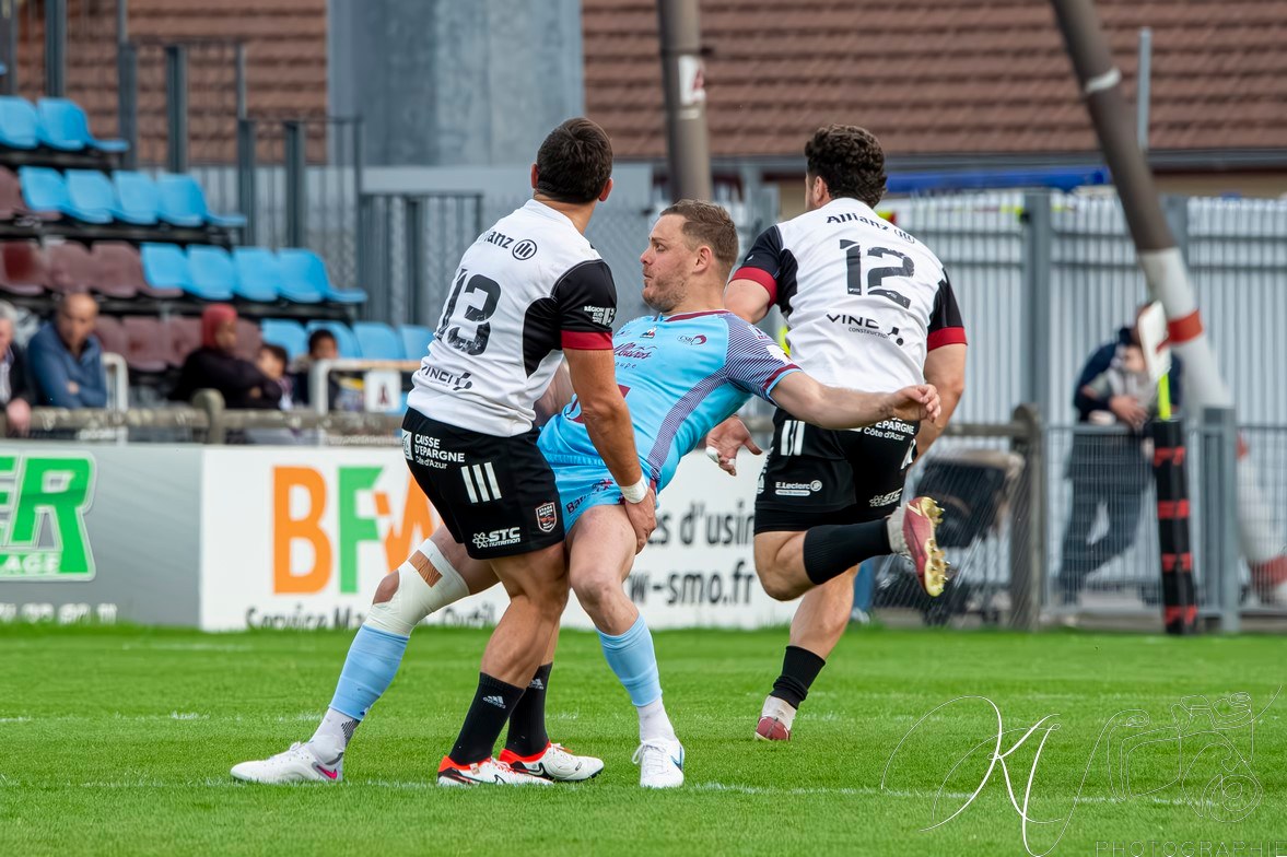  CS Bourgoin-Jallieu - Stade niçois - Rugby - FFR 2024 - National - CS Bourgoin-Jallieu (25) vs (23) Stade Niçois (#FFR24NATCSBJST04) Photo by: Karine Valentin | Siuxy Sports 2024-04-06