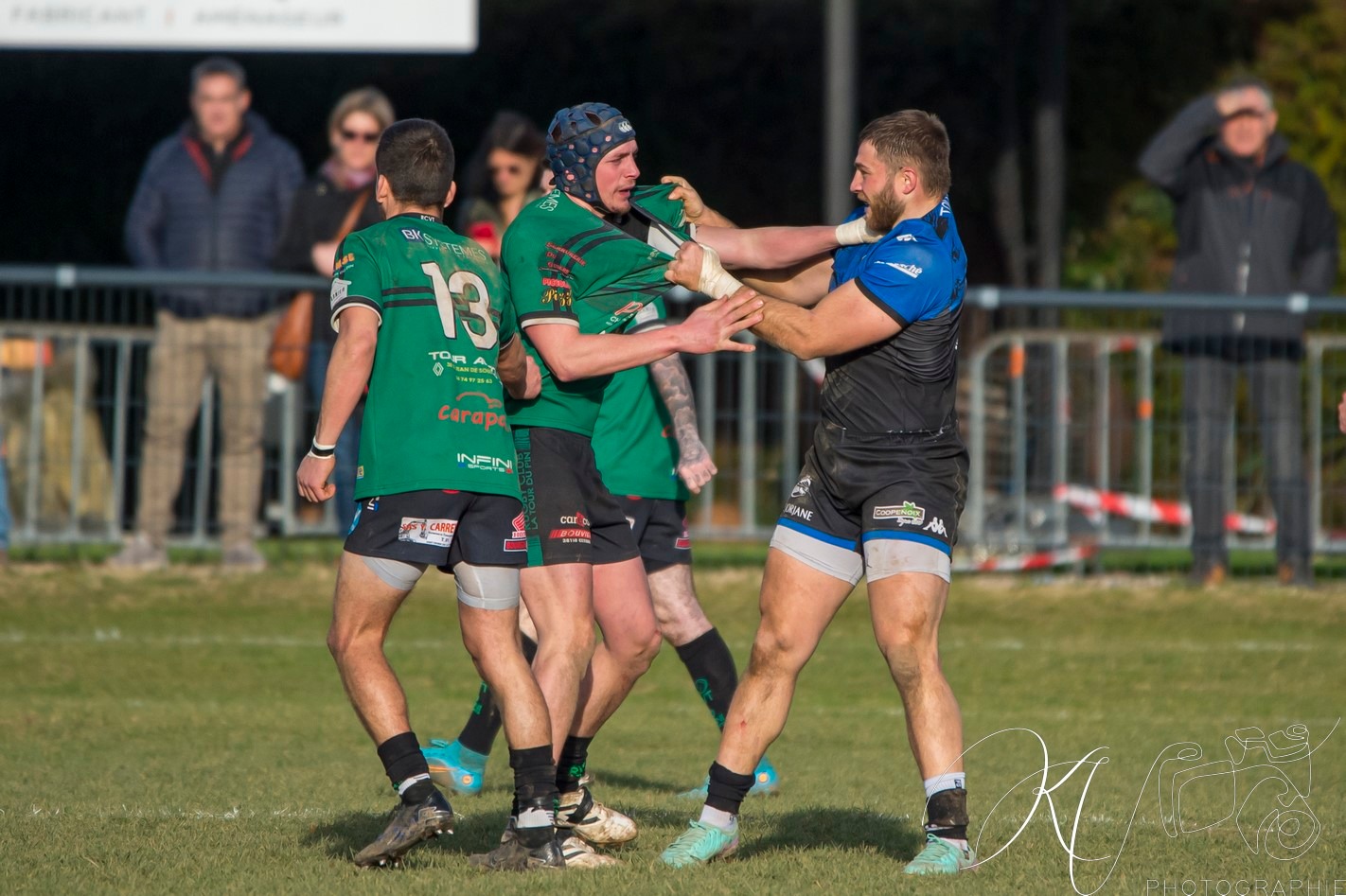  US Vinay - Rugby Club des Vallons de la Tour - Rugby - FED2 2024 - US Vinay (34) vs (25) RC des Vallons de la Tour (#FED224USVVDT01) Photo by: Karine Valentin | Siuxy Sports 2024-01-28