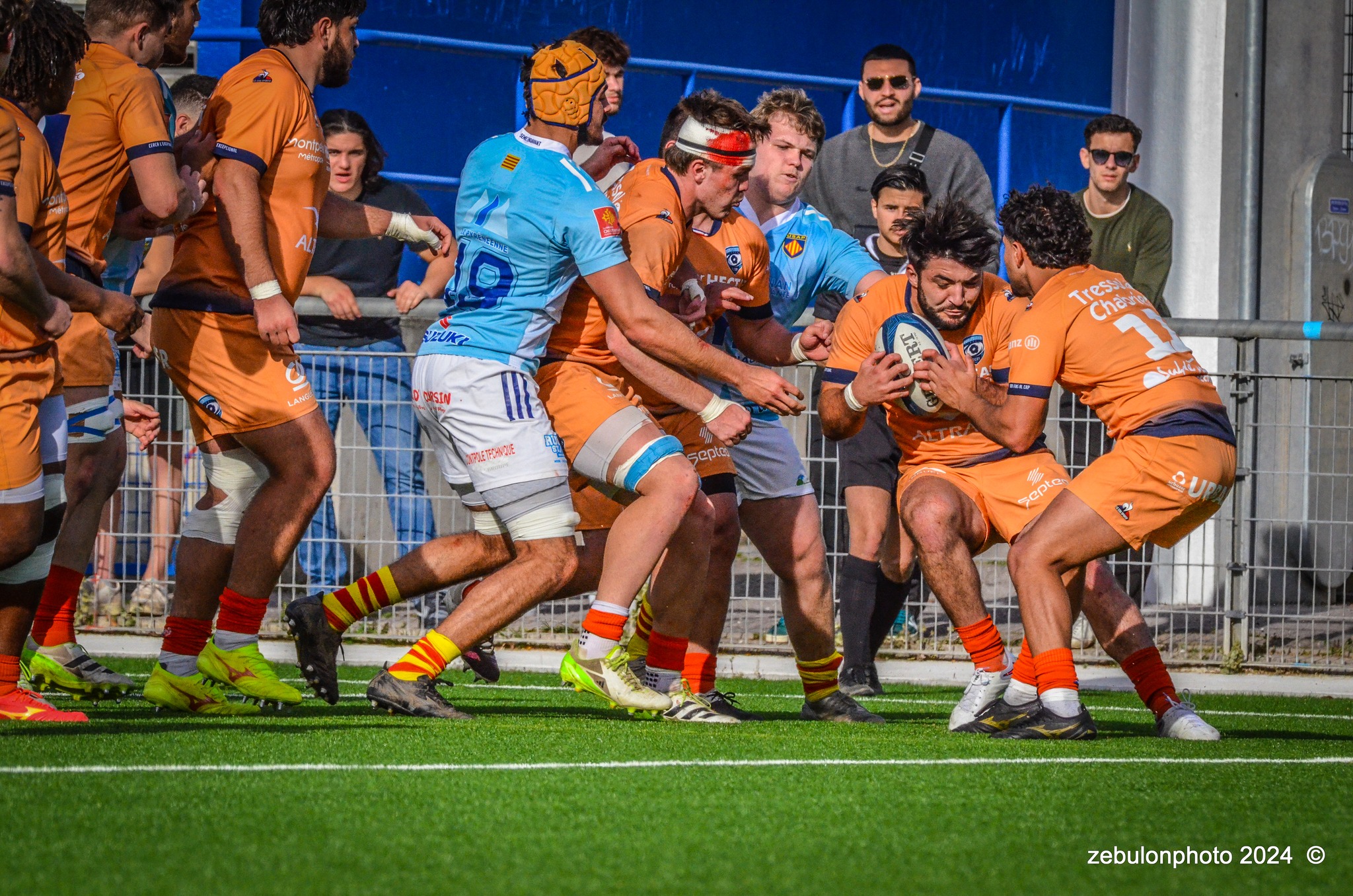  Montpellier Hérault Rugby - US Arlequins Perpignanais - Rugby - 2024 Espoirs - Montpellier (18) vs (7) Perpignan (#ESP24MHRUSAP03) Photo by: Photo Zebulon | Siuxy Sports 2024-03-16