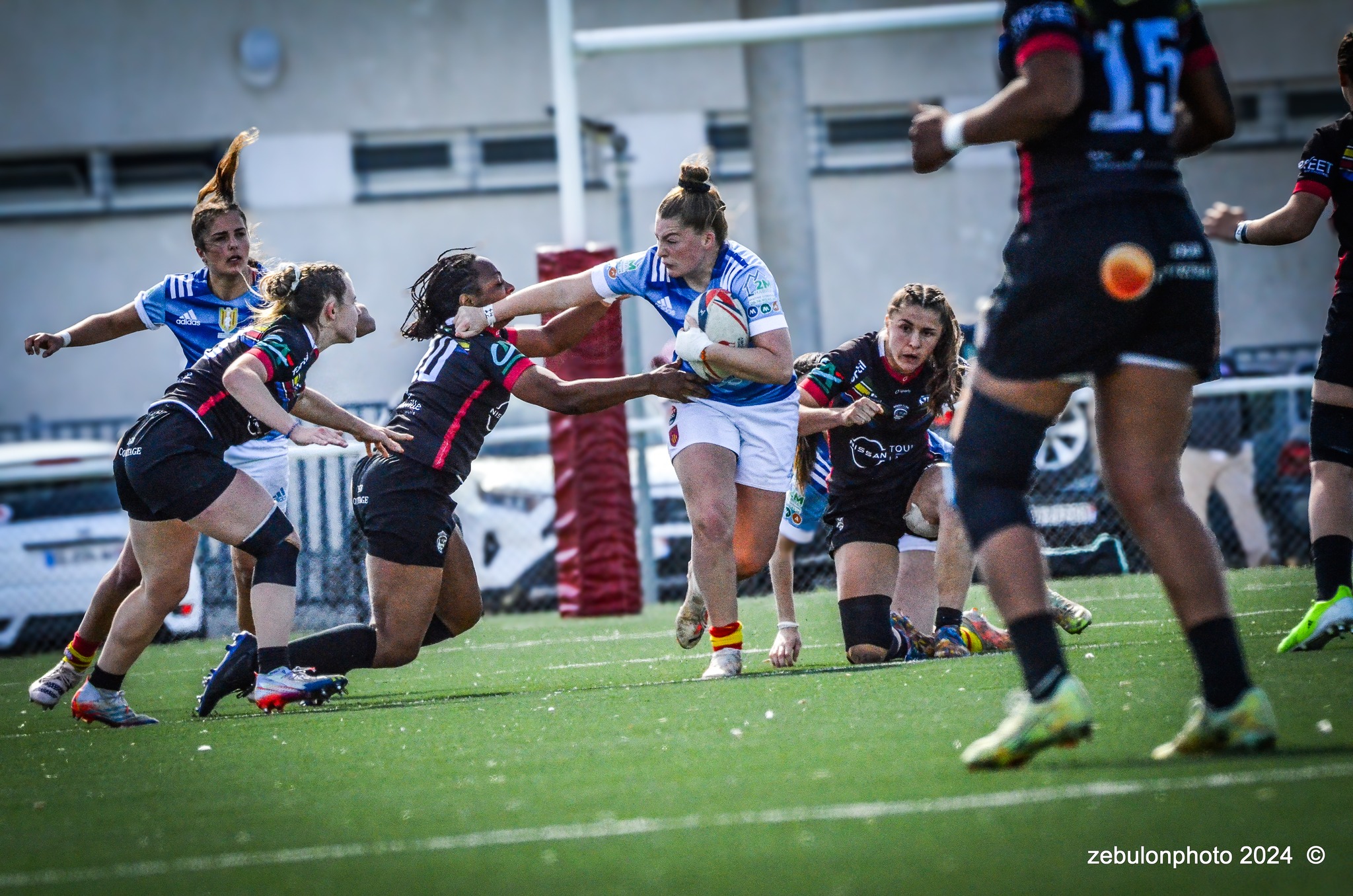  US Arlequins Perpignanais - RC Toulonnais - Rugby - FFR 2024 - Fed 2 Fém - USAP XV (5) vs (10) Toulon    (#FFR24F2FPERTOU03) Photo by: Photo Zebulon | Siuxy Sports 2024-03-31