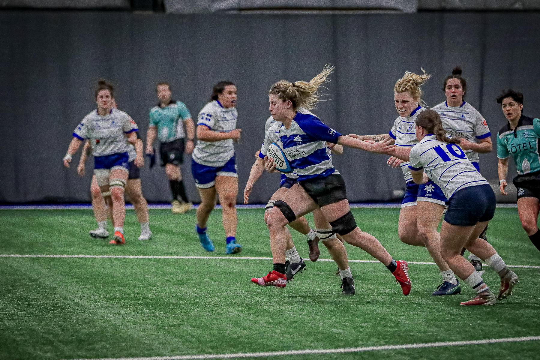 Pénélope DESJARDINS - Emma GALLAGHER - Carolane LARIVIÈRE -  Équipe féminine - Rugby Québec -  - Rugby - QORC-CROQ 2024 - Québec Est (22) vs (16) Québec Ouest  (#RQ24CROQESTOUE04) Photo by: Photo Mayarts | Siuxy Sports 2024-04-01