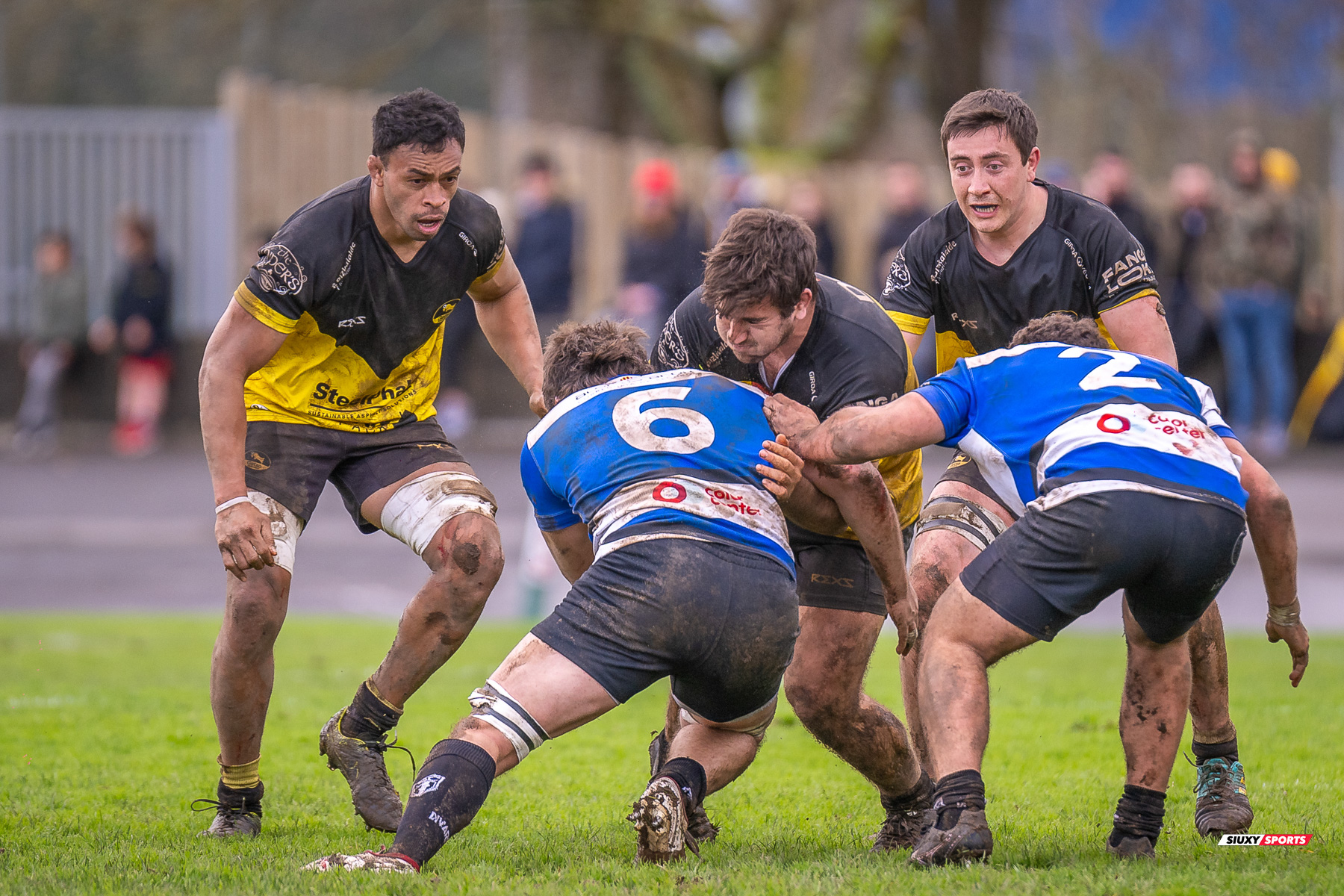 Xabier IRADI PORSET - Anthony MATOTO - Gonzalo PEREZ AGRASAR -  Getxo Artea Rugby Taldea - Club de Rugby Sant Cugat - Rugby - Élite Div Honor B masculina - Getxo (17) vs (5) Sant Cugat (#E24DBMGETSC03) Photo by: Fredy Monfoto | Siuxy Sports 2024-03-03