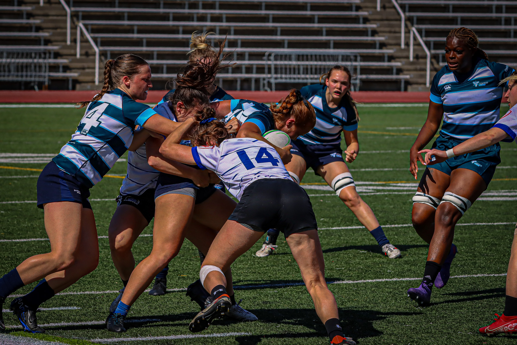  Équipe féminine - Rugby Québec - Ontario Blues (w) - Rugby - QORC-CROQ 2024 - FINALS - QUÉBEC EST (37) VS (13) ONTARIO EST - 1ST POSITION - Reel Mayarts (#QORC24QCEONE16) Photo by: Photo Mayarts | Siuxy Sports 2024-06-01