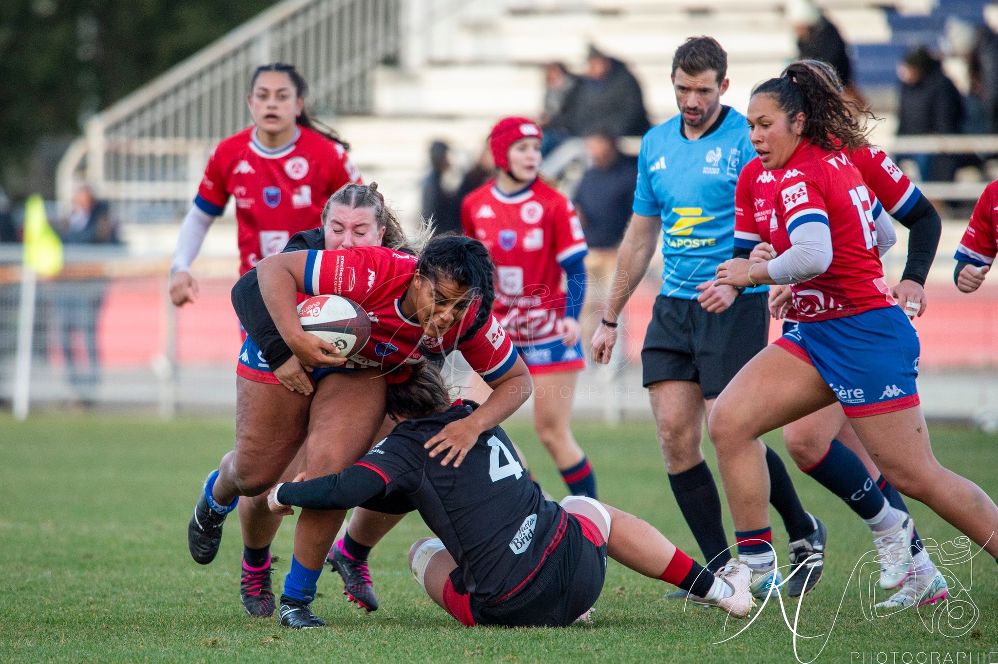  FC Grenoble Rugby - Lyon Olympique Universitaire - Rugby - FFR 2024 - Elite 1 Fém - FCG Amazones (8) vs (5) LOU (#FFR24E1FFCGLOU12) Photo by: Karine Valentin | Siuxy Sports 2024-12-14