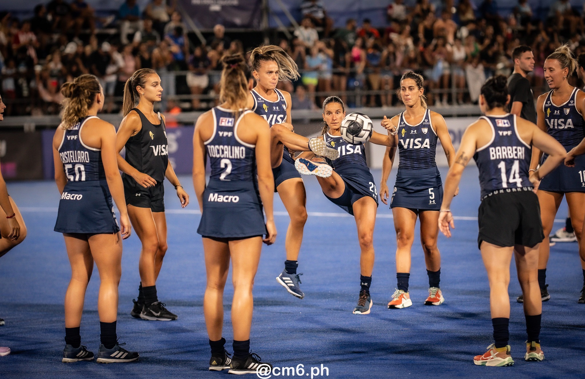 Agostina ALONSO - Maria Pilar CAMPOY - Victoria SAUZE VALDEZ -  Selección femenina de hockey sobre césped de Argentina - Germany women's national field hockey team - Field hockey - FIH Pro League Fem 2023-2024 - Argentina (3) vs (1) Germany (#FIHPF24ARGGER02) Photo by: Christian Mas | Siuxy Sports 2024-02-16