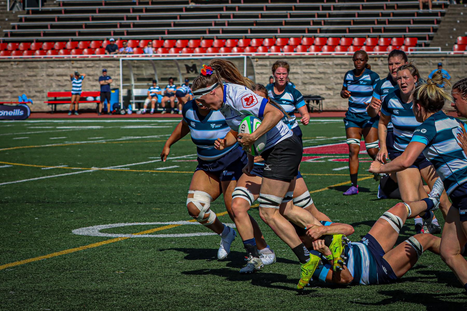  Équipe féminine - Rugby Québec - Ontario Blues (w) - Rugby - QORC-CROQ 2024 - FINALS - QUÉBEC EST (37) VS (13) ONTARIO EST - 1ST POSITION - Reel Mayarts (#QORC24QCEONE16) Photo by: Photo Mayarts | Siuxy Sports 2024-06-01