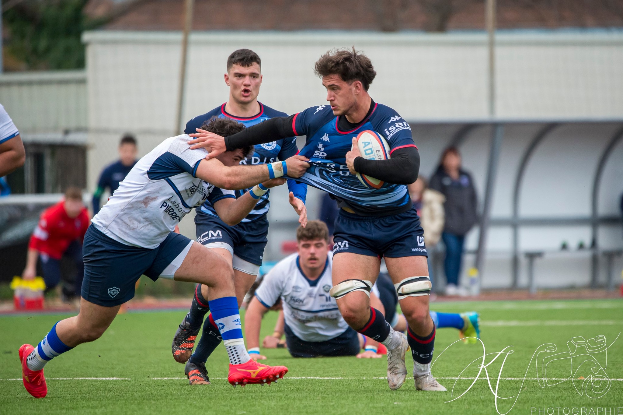 Kélian BOISSIER - Quentin DUBOIS -  FC Grenoble Rugby - Castres Olympique - Rugby - 2024 Espoirs - FC Grenoble (53) vs (32) Castres Olympique (#ESP24FCGCAS02) Photo by: Karine Valentin | Siuxy Sports 2024-02-17