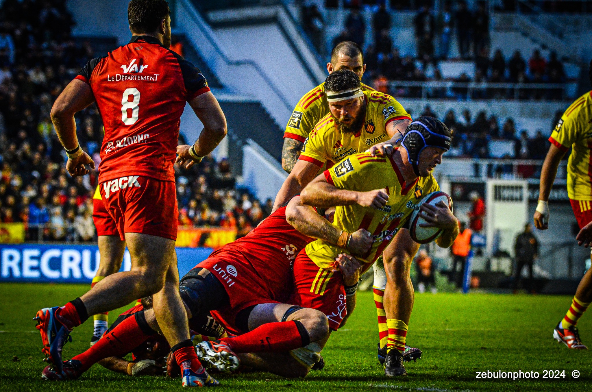  RC Toulonnais - US Arlequins Perpignanais - Rugby - TOP 14 - Toulon (44) vs (22) Perpignan (#TOP1424RCTUSAP03) Photo by: Photo Zebulon | Siuxy Sports 2024-03-02