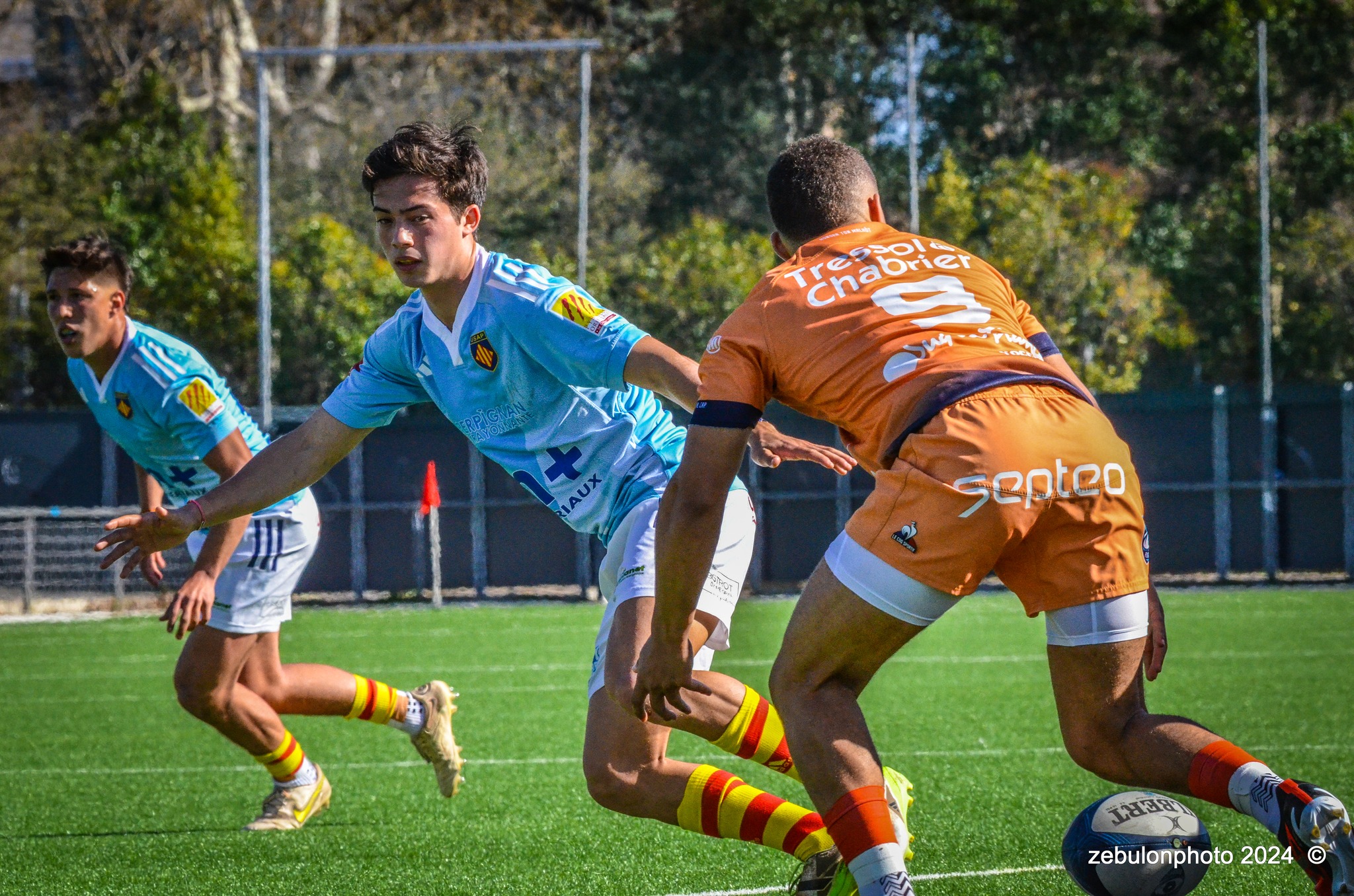  Montpellier Hérault Rugby - US Arlequins Perpignanais - Rugby - 2024 Espoirs - Montpellier (18) vs (7) Perpignan (#ESP24MHRUSAP03) Photo by: Photo Zebulon | Siuxy Sports 2024-03-16