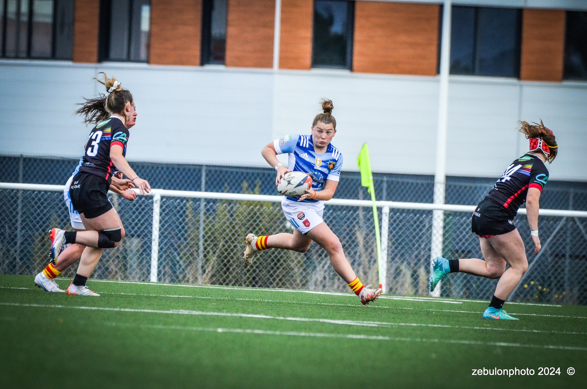  US Arlequins Perpignanais - RC Toulonnais - Rugby - FFR 2024 - Fed 2 Fém - USAP XV (5) vs (10) Toulon    (#FFR24F2FPERTOU03) Photo by: Photo Zebulon | Siuxy Sports 2024-03-31