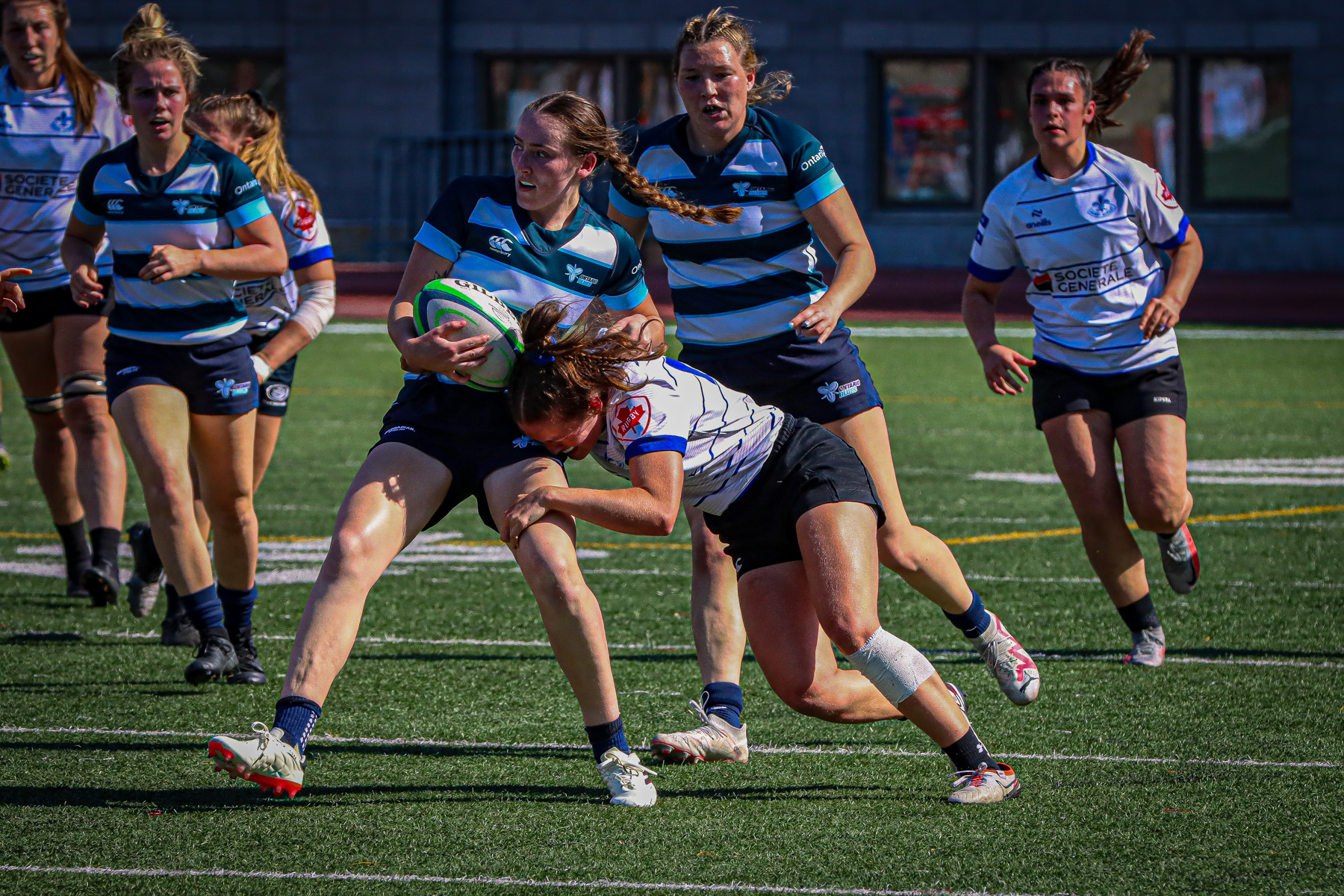  Équipe féminine - Rugby Québec - Ontario Blues (w) - Rugby - QORC-CROQ 2024 - FINALS - QUÉBEC EST (37) VS (13) ONTARIO EST - 1ST POSITION - Reel Mayarts (#QORC24QCEONE16) Photo by: Photo Mayarts | Siuxy Sports 2024-06-01