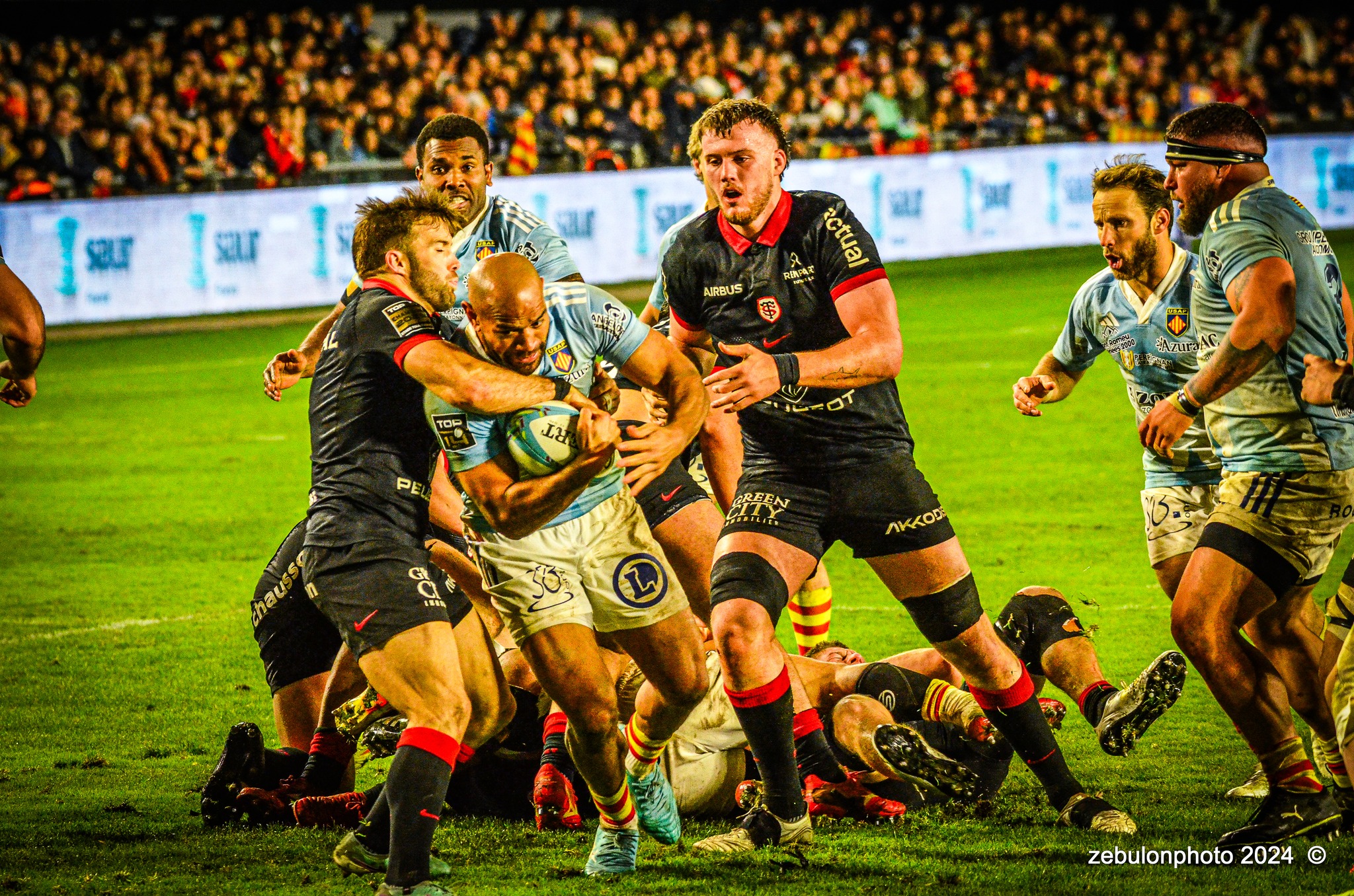  US Arlequins Perpignanais - RC Toulonnais - Rugby - TOP 14 - Perpignan (27) vs (17) RC Toulonnais (#TOP1424USAPRCT03) Photo by: Photo Zebulon | Siuxy Sports 2024-03-09