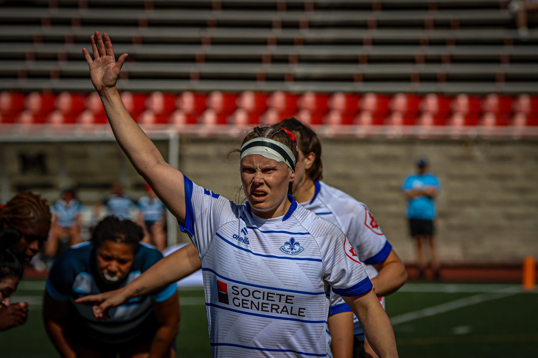 Karen PAQUIN -  Équipe féminine - Rugby Québec - Ontario Blues (w) - Rugby - QORC-CROQ 2024 - FINALS - QUÉBEC EST (37) VS (13) ONTARIO EST - 1ST POSITION - Reel Mayarts (#QORC24QCEONE16) Photo by: Photo Mayarts | Siuxy Sports 2024-06-01