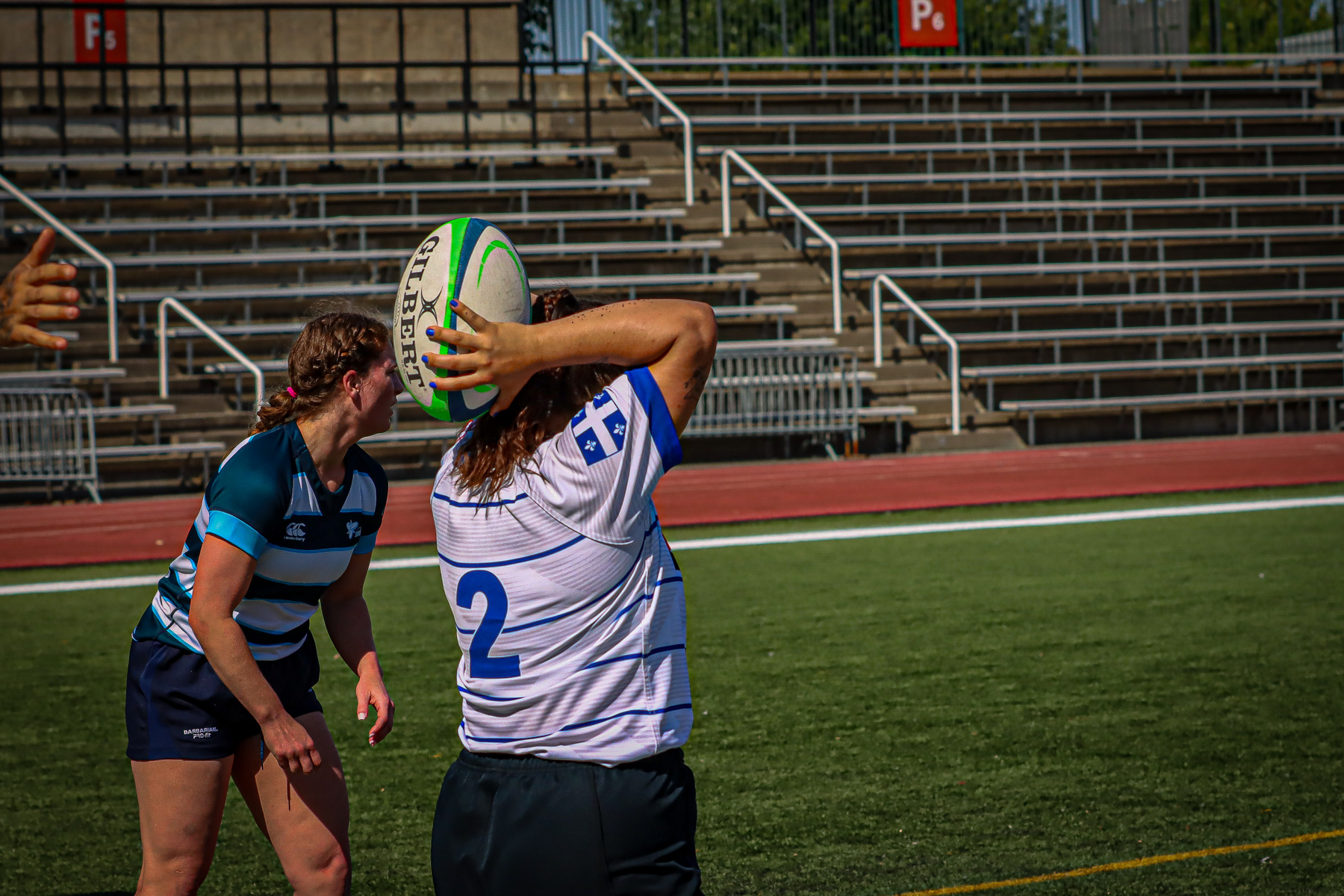  Équipe féminine - Rugby Québec - Ontario Blues (w) - Rugby - QORC-CROQ 2024 - FINALS - QUÉBEC EST (37) VS (13) ONTARIO EST - 1ST POSITION - Reel Mayarts (#QORC24QCEONE16) Photo by: Photo Mayarts | Siuxy Sports 2024-06-01