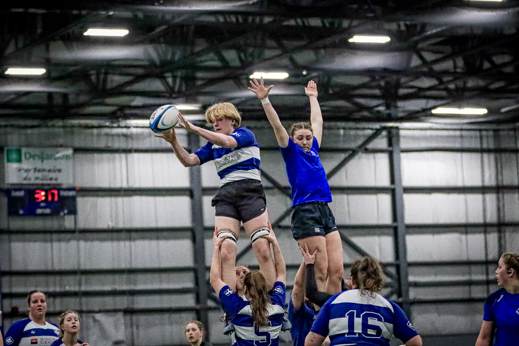 Marie-Pier FAUTEUX - Ève-Marie HOULE - Léa OUELLET -  Équipe féminine - Rugby Québec -  - Rugby - QORC-CROQ 2024 - Québec Est (22) vs (16) Québec Ouest  (#RQ24CROQESTOUE04) Photo by: Photo Mayarts | Siuxy Sports 2024-04-01