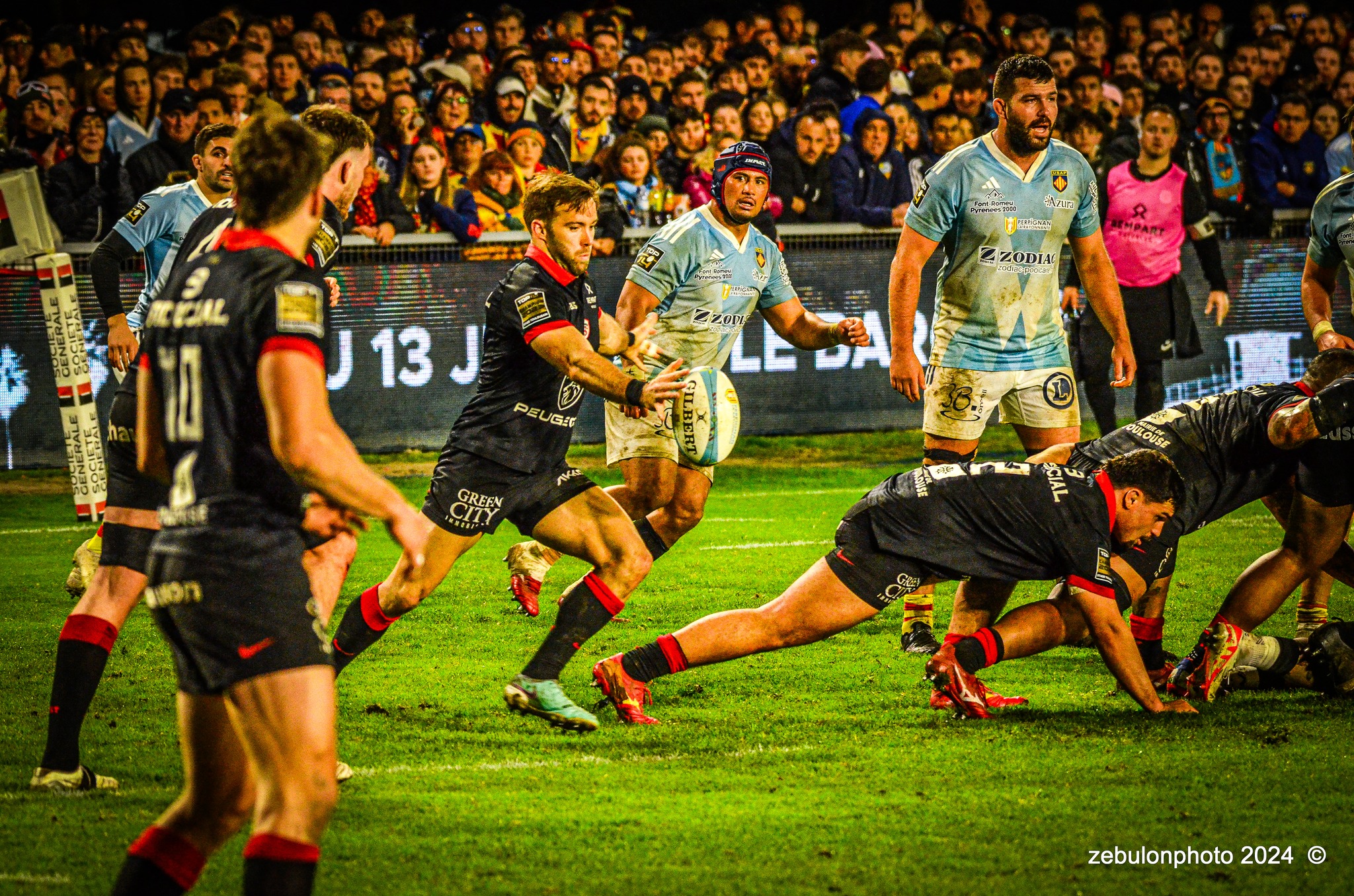  US Arlequins Perpignanais - RC Toulonnais - Rugby - TOP 14 - Perpignan (27) vs (17) RC Toulonnais (#TOP1424USAPRCT03) Photo by: Photo Zebulon | Siuxy Sports 2024-03-09