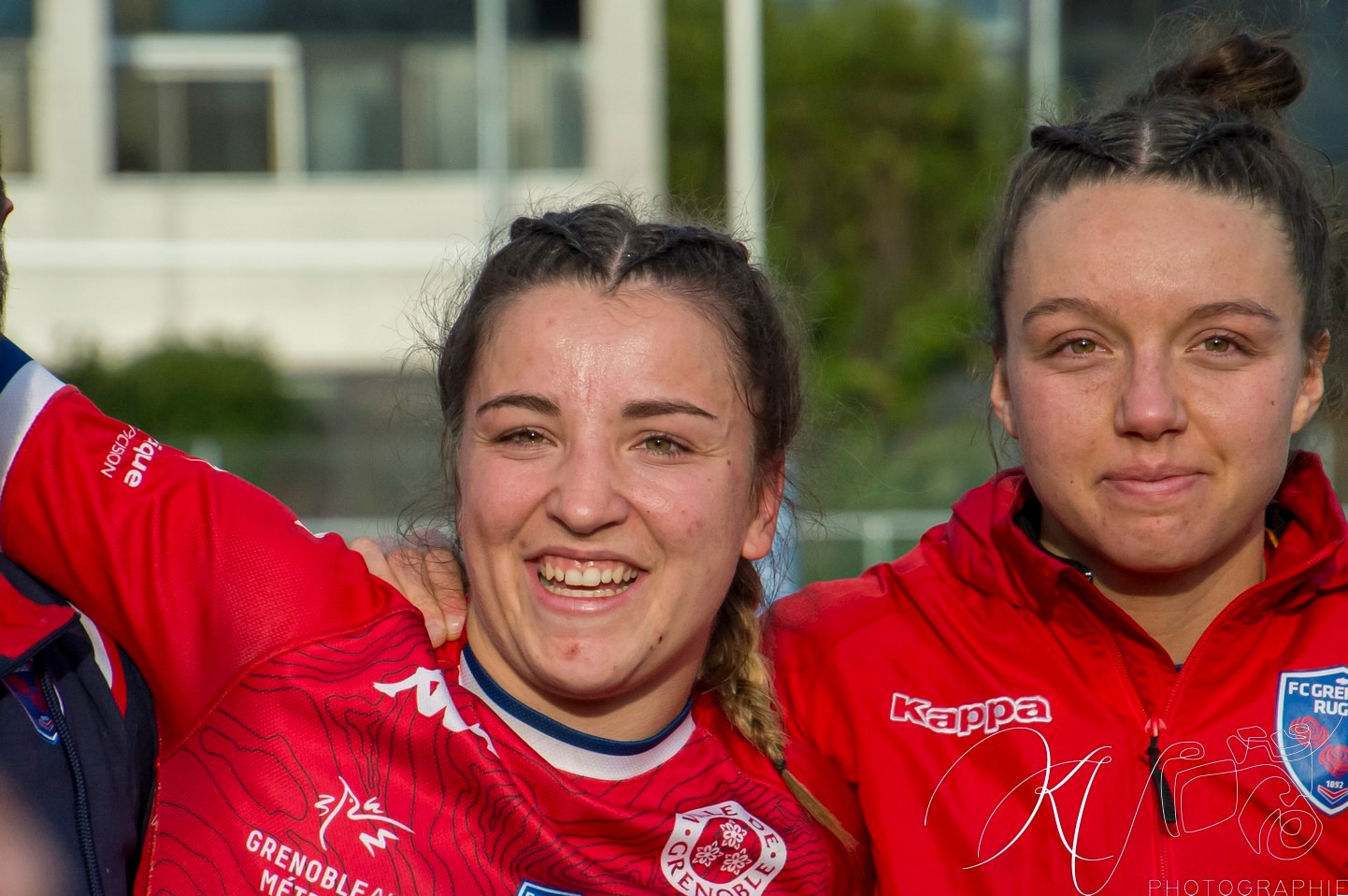 Alexandra CHAMBON - Marie DEFERRARD -  FC Grenoble Rugby - Blagnac - Rugby - 2024 Élite 1 Féminine - FC Grenoble Amazones (18)  vs (13) Blagnac (#E1G24FCGBLA02) Photo by: Karine Valentin | Siuxy Sports 2024-02-18