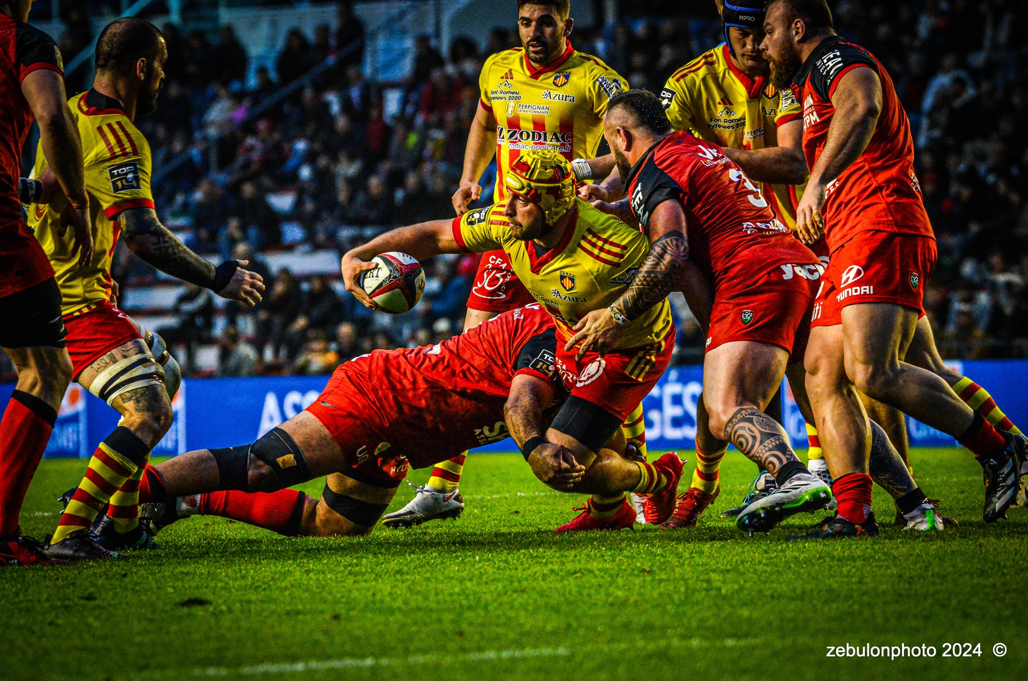  RC Toulonnais - US Arlequins Perpignanais - Rugby - TOP 14 - Toulon (44) vs (22) Perpignan (#TOP1424RCTUSAP03) Photo by: Photo Zebulon | Siuxy Sports 2024-03-02
